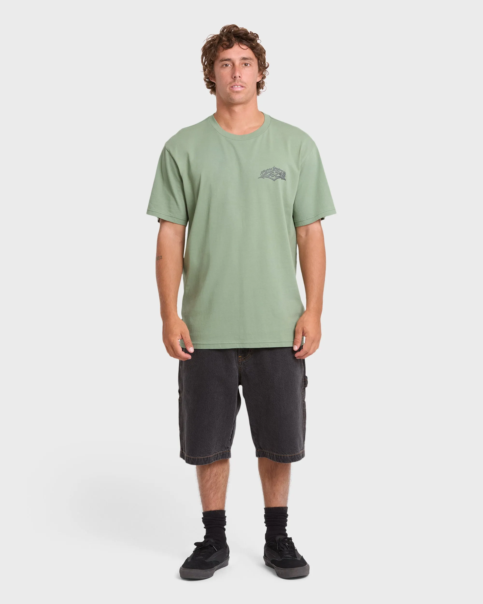 Reverse Premium Short Sleeve Cotton T-Shirt - Hedge Green sold by Billabong product image thumbnail 3