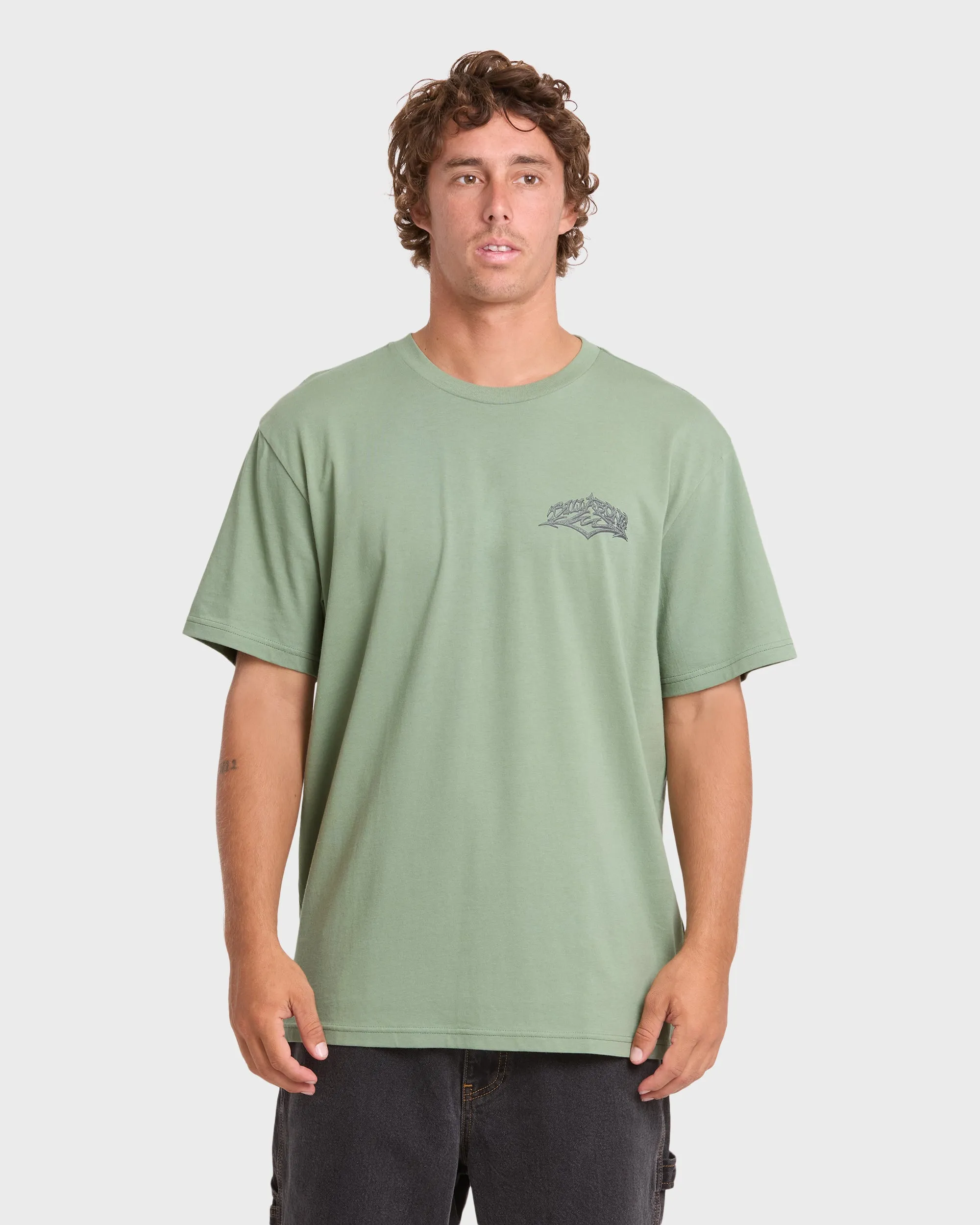 Reverse Premium Short Sleeve Cotton T-Shirt - Hedge Green sold by Billabong product image thumbnail 2