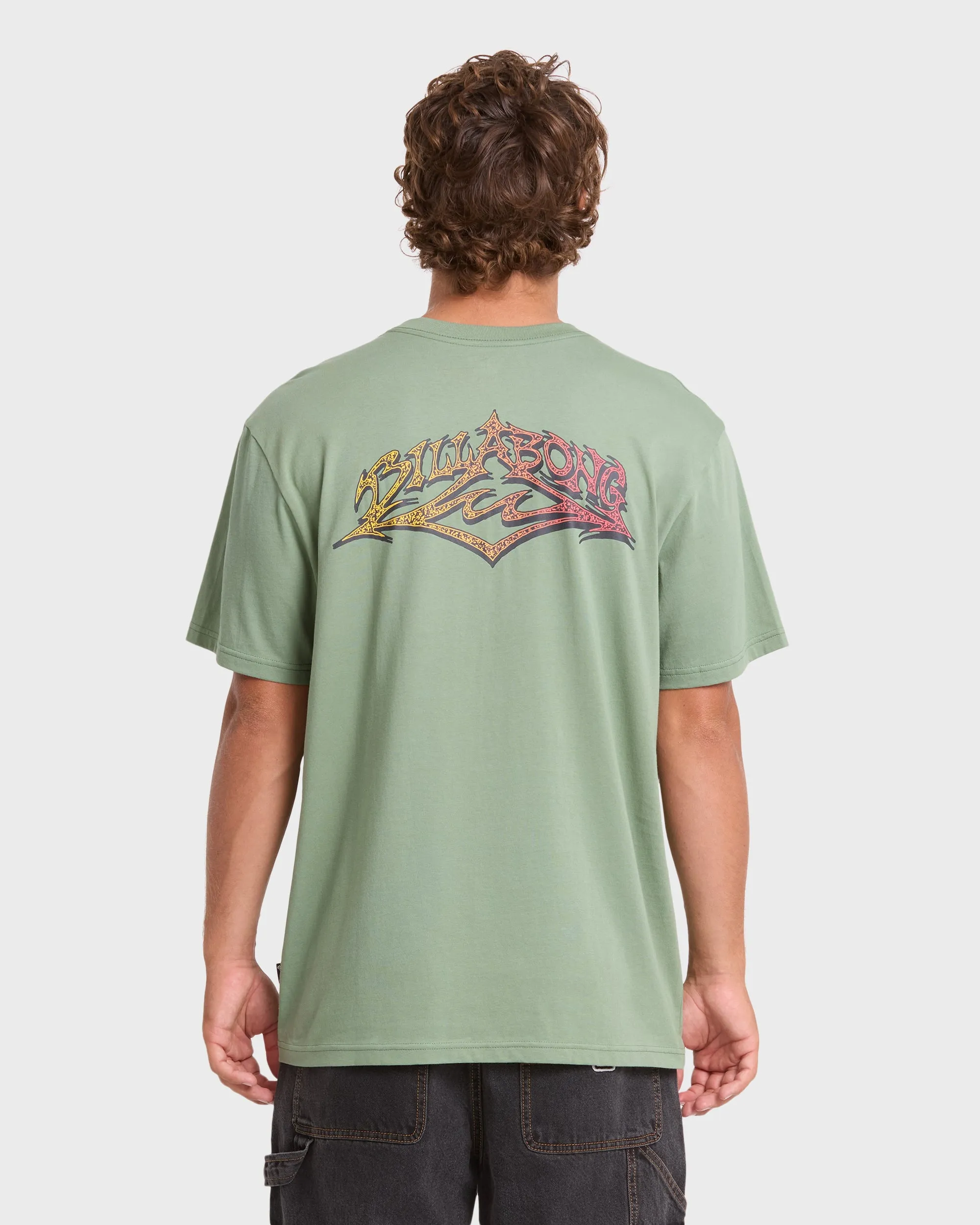 Reverse Premium Short Sleeve Cotton T-Shirt - Hedge Green sold by Billabong