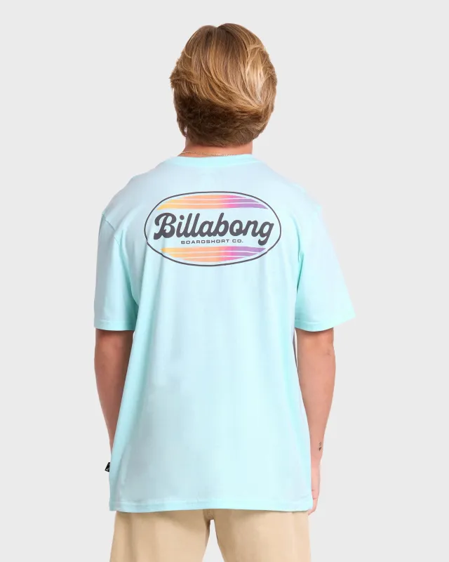 Off Duty Premium Short Sleeve Cotton T-Shirt - Coastal Blue made by Billabong