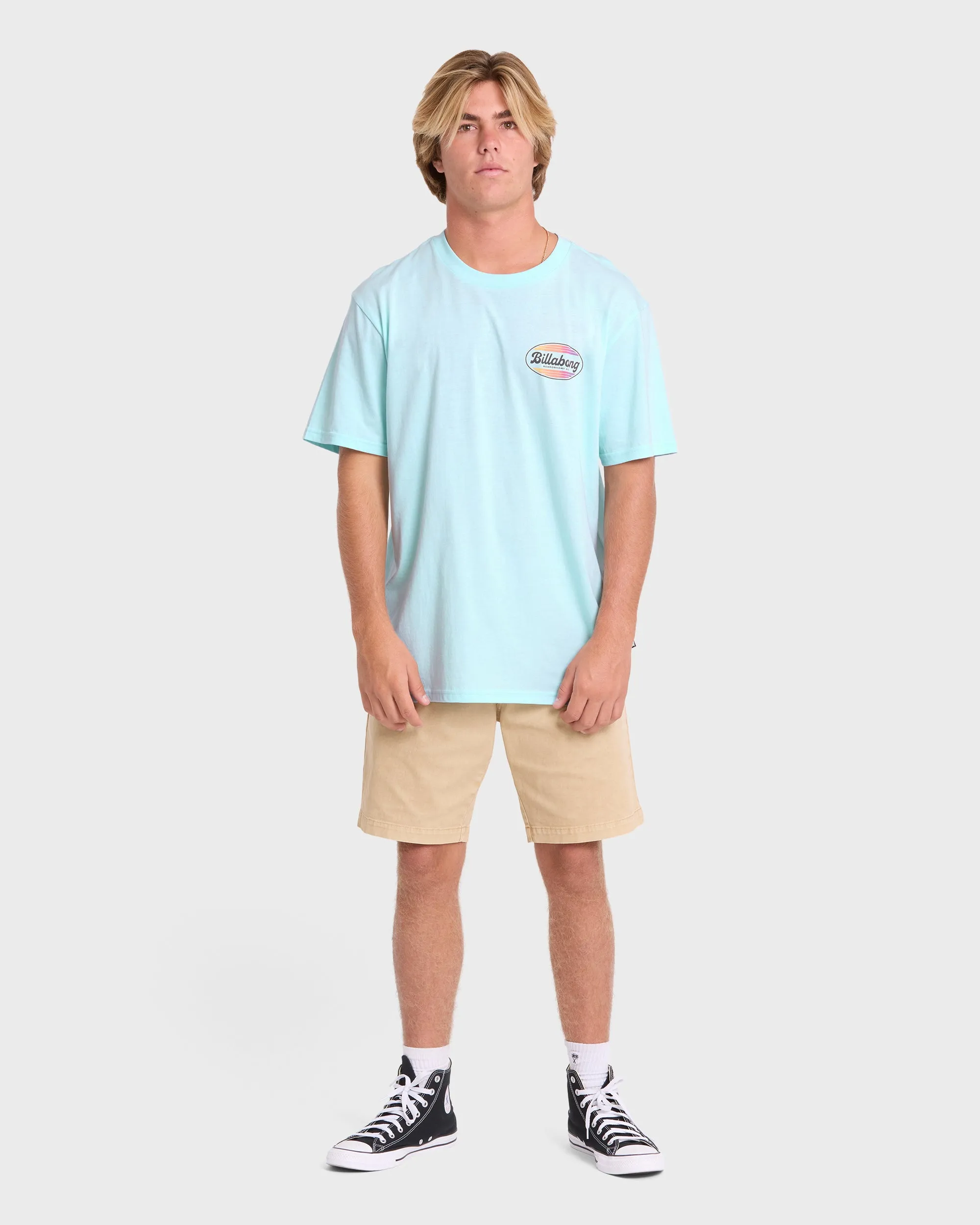 Off Duty Premium Short Sleeve Cotton T-Shirt - Coastal Blue sold by Billabong product image thumbnail 3