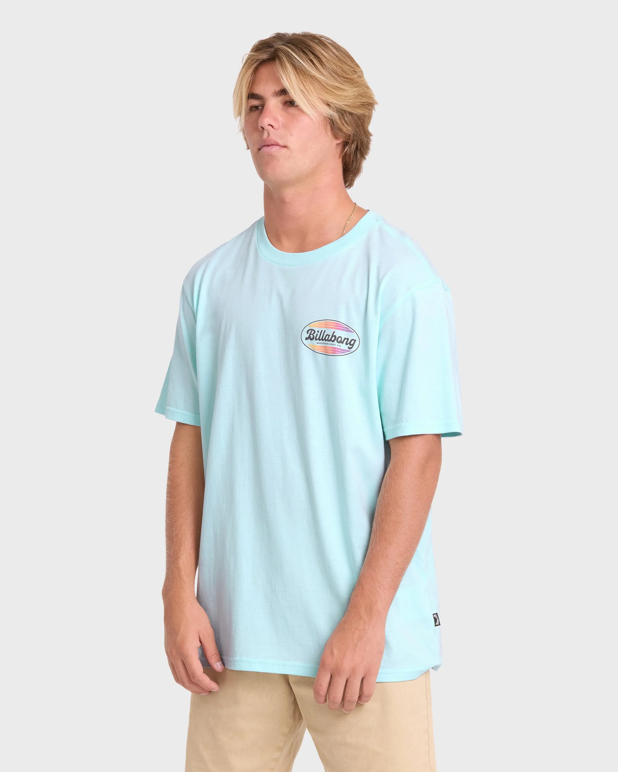 Off Duty Premium Short Sleeve Cotton T-Shirt - Coastal Blue sold by Billabong product image thumbnail 4