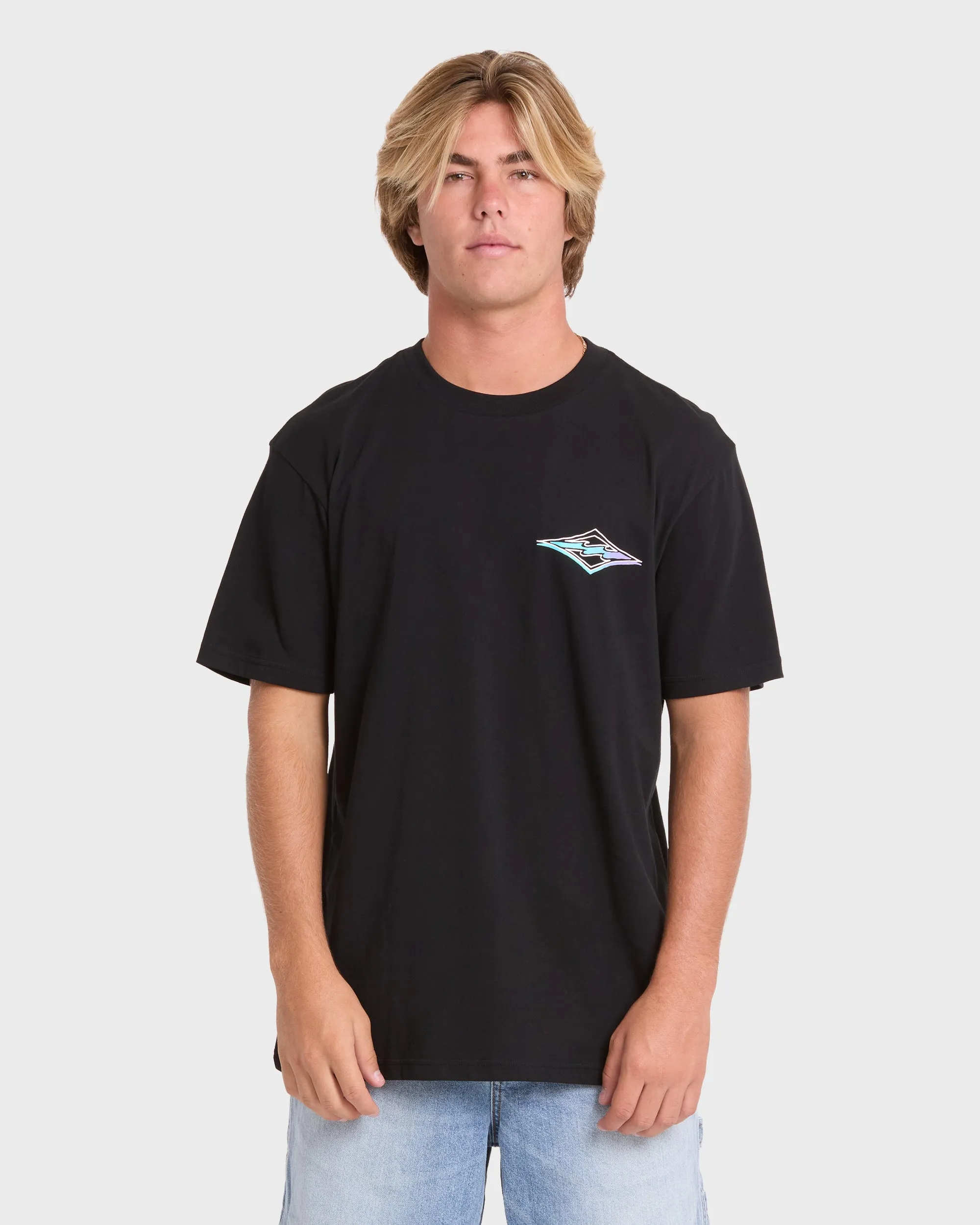 Crayon Wave Premium Short Sleeve Knit T-Shirt - Black sold by Billabong product image thumbnail 2