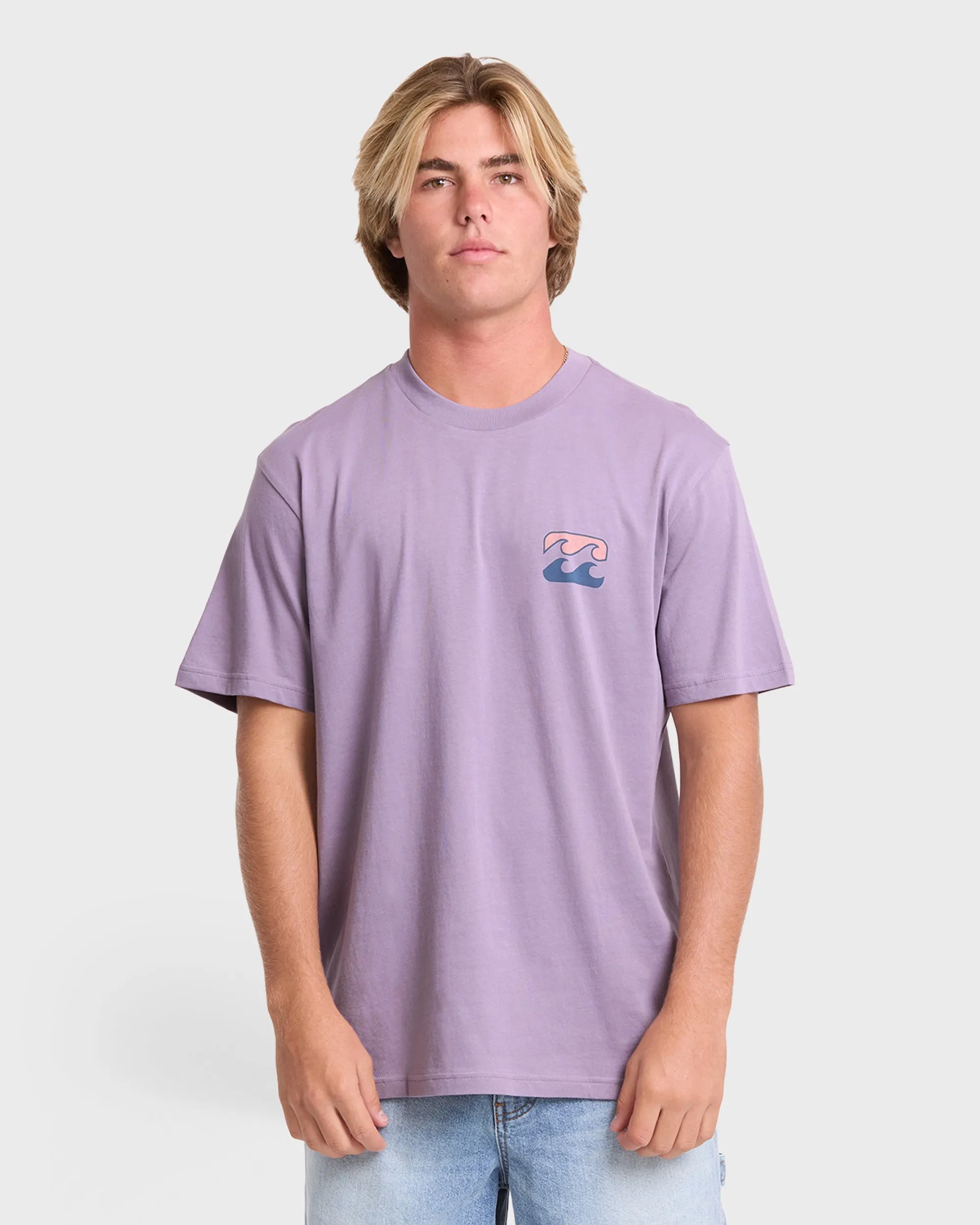 Crayon Wave Premium Short Sleeve Knit T-Shirt - Purple Ash sold by Billabong product image thumbnail 2