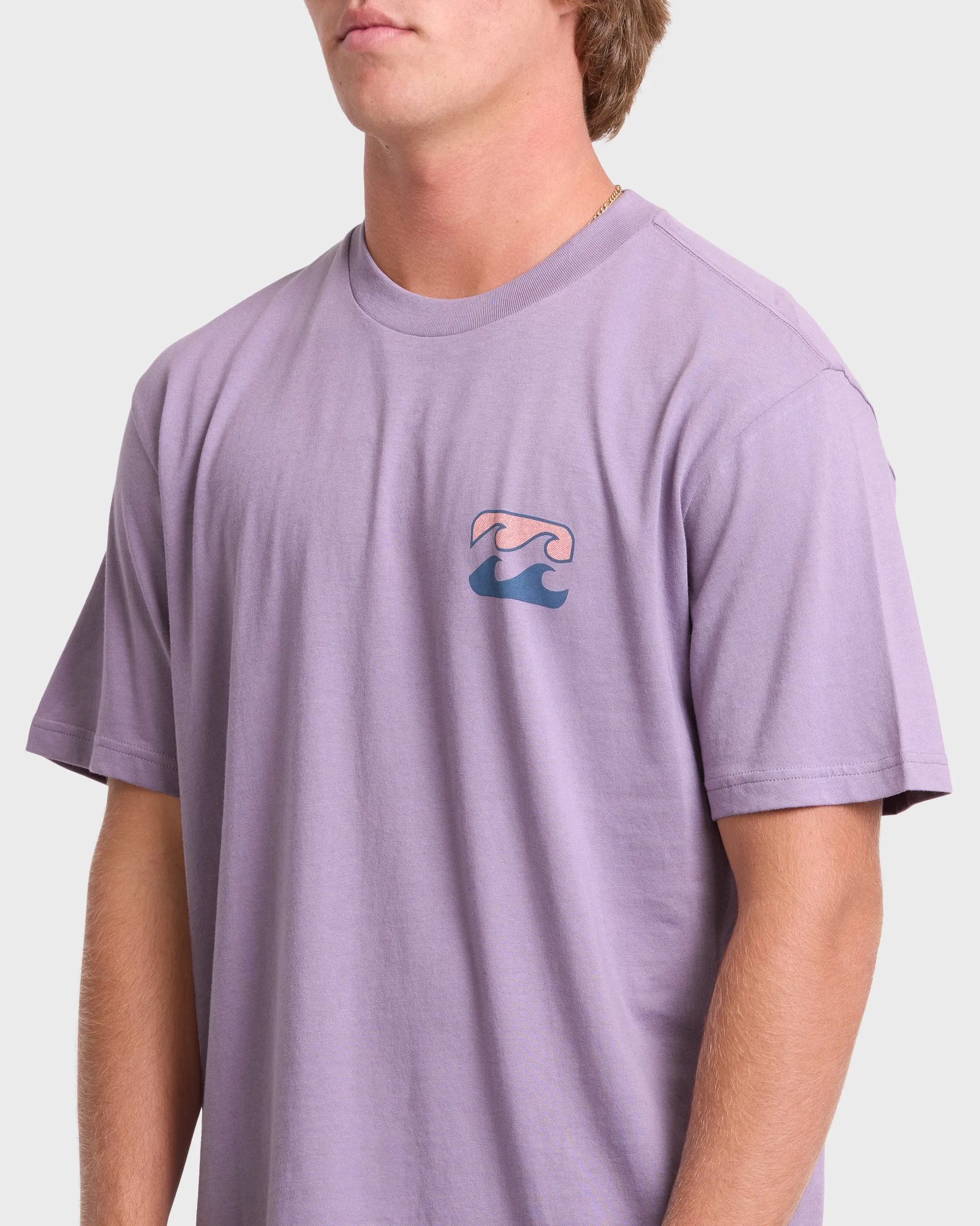 Crayon Wave Premium Short Sleeve Knit T-Shirt - Purple Ash sold by Billabong product image thumbnail 5
