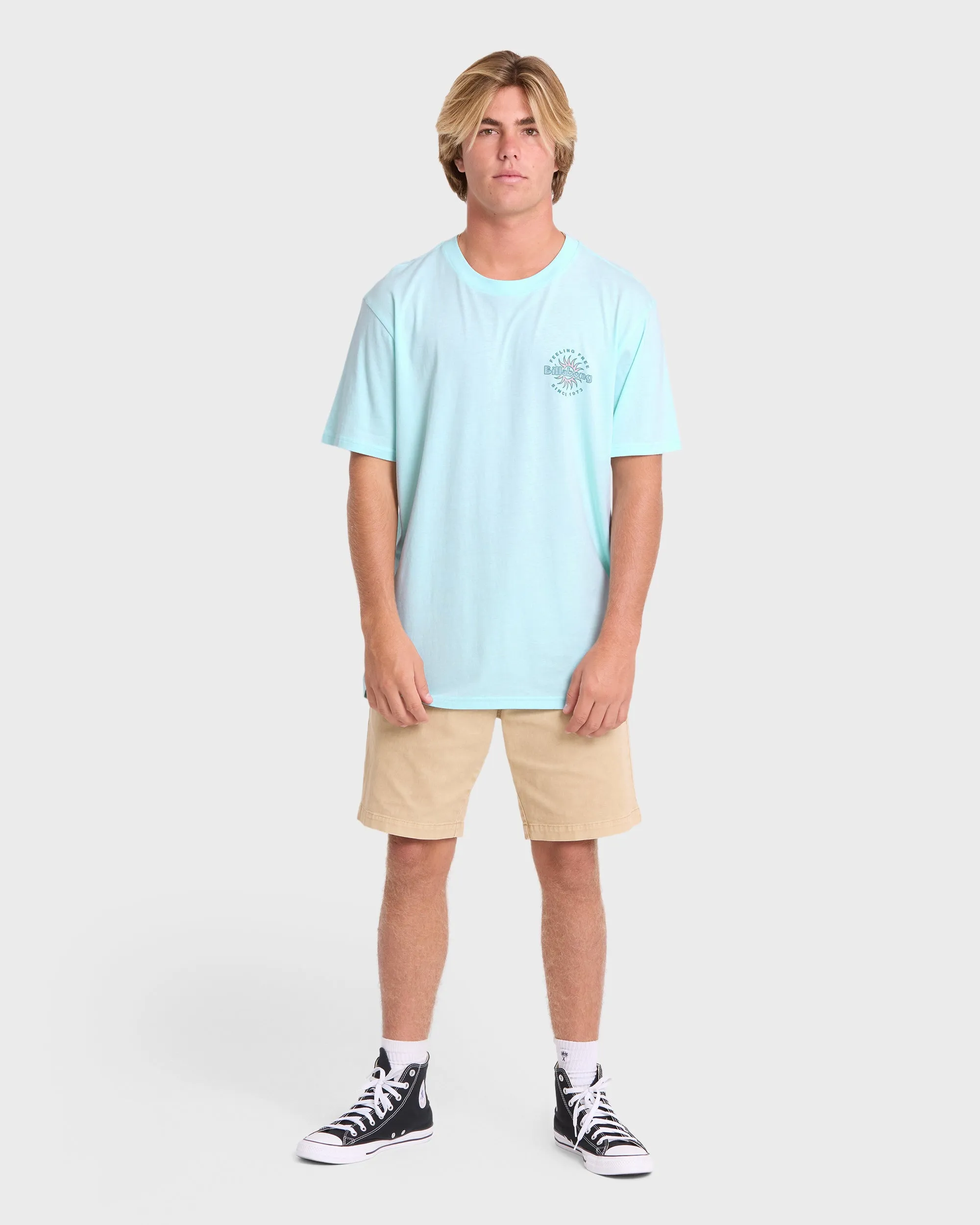 Single Fin Premium Short Sleeve Knit T-Shirt - Coastal Blue sold by Billabong product image thumbnail 3