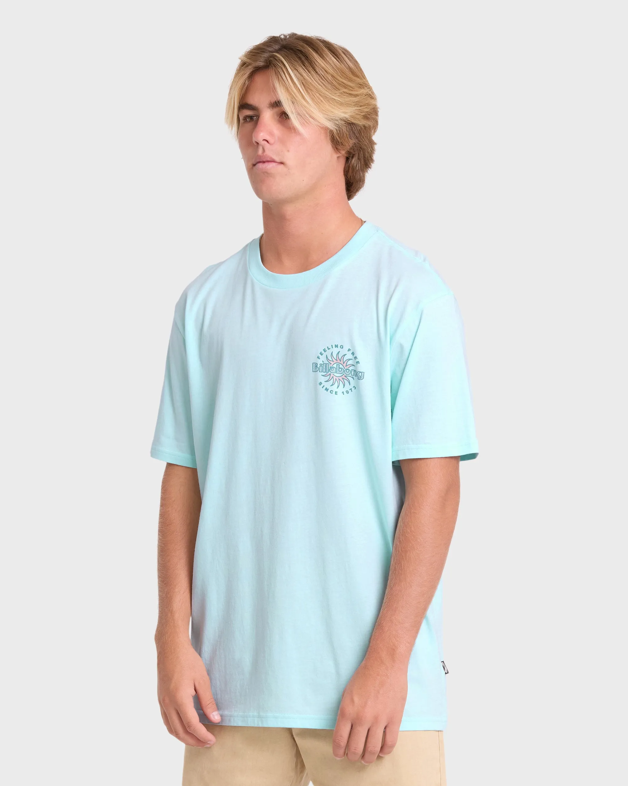 Single Fin Premium Short Sleeve Knit T-Shirt - Coastal Blue sold by Billabong product image thumbnail 4