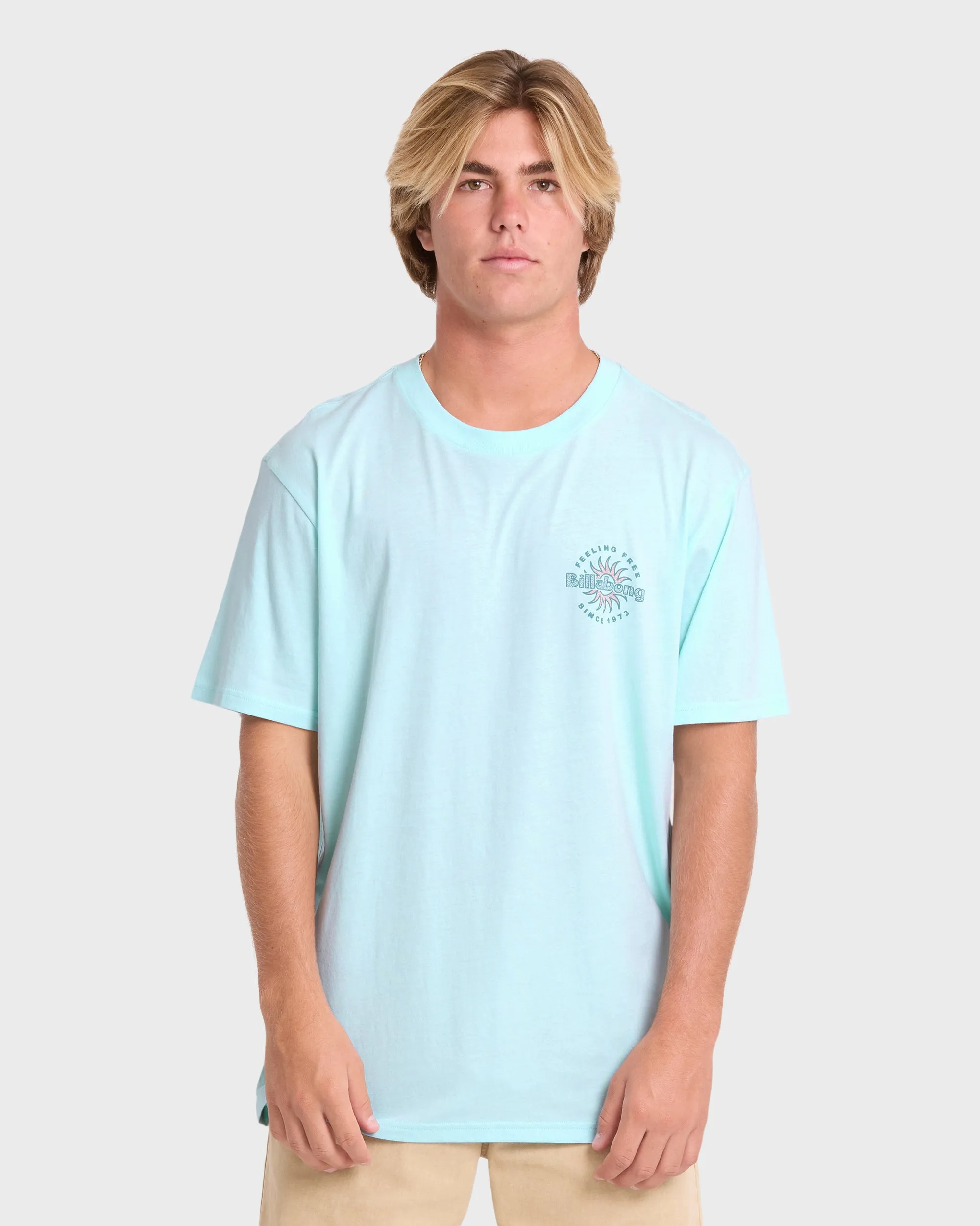 Single Fin Premium Short Sleeve Knit T-Shirt - Coastal Blue sold by Billabong product image thumbnail 2