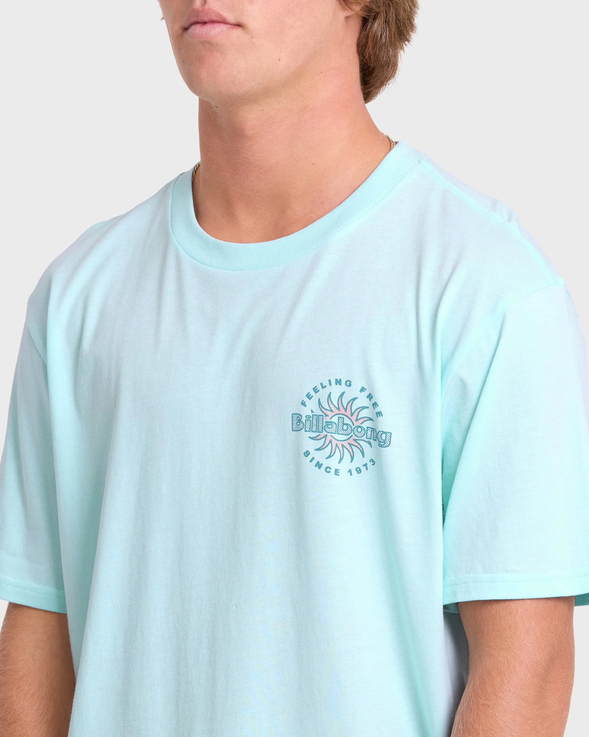 Single Fin Premium Short Sleeve Knit T-Shirt - Coastal Blue sold by Billabong product image thumbnail 5