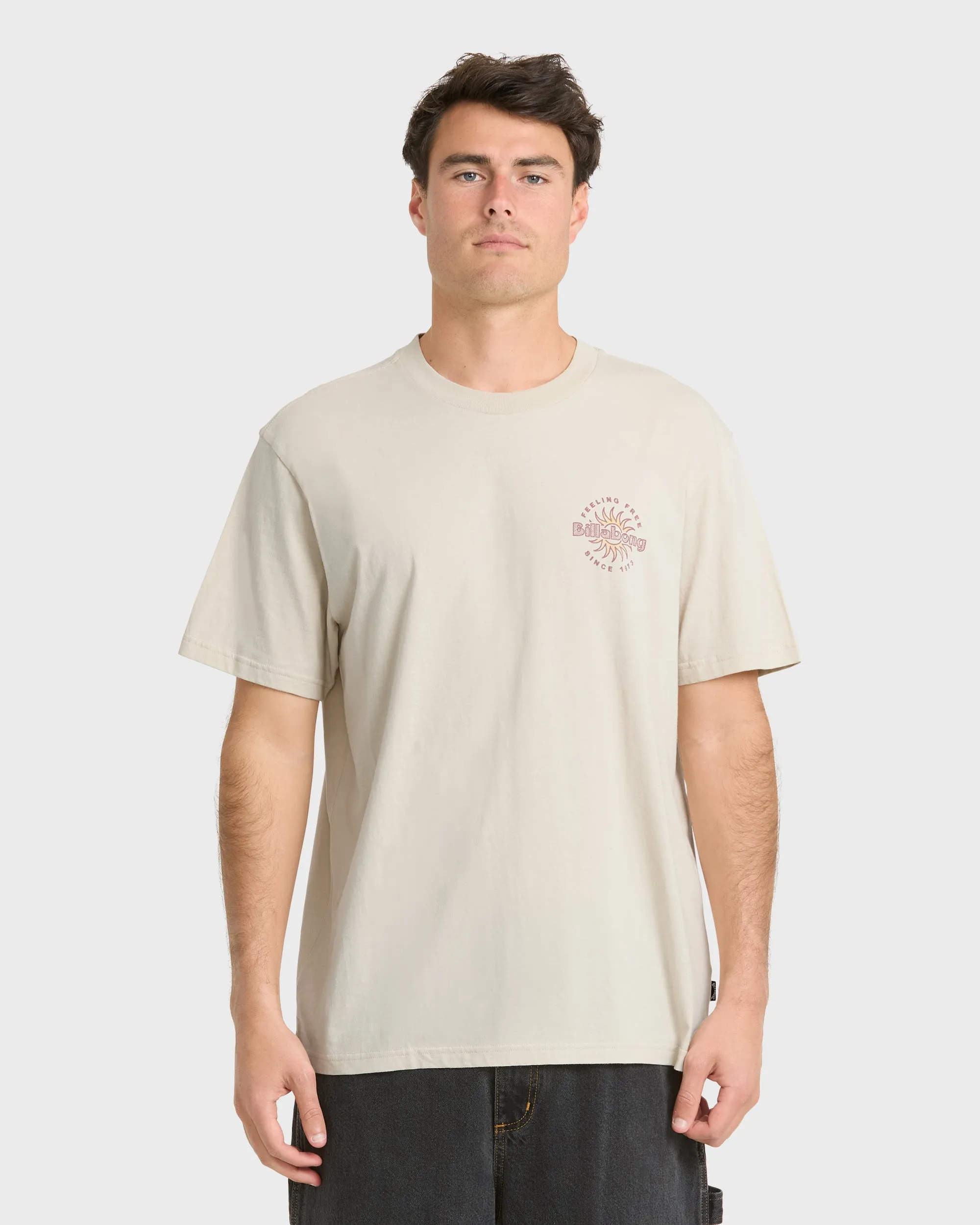Single Fin Premium Short Sleeve Knit T-Shirt - Oatmeal sold by Billabong product image thumbnail 2