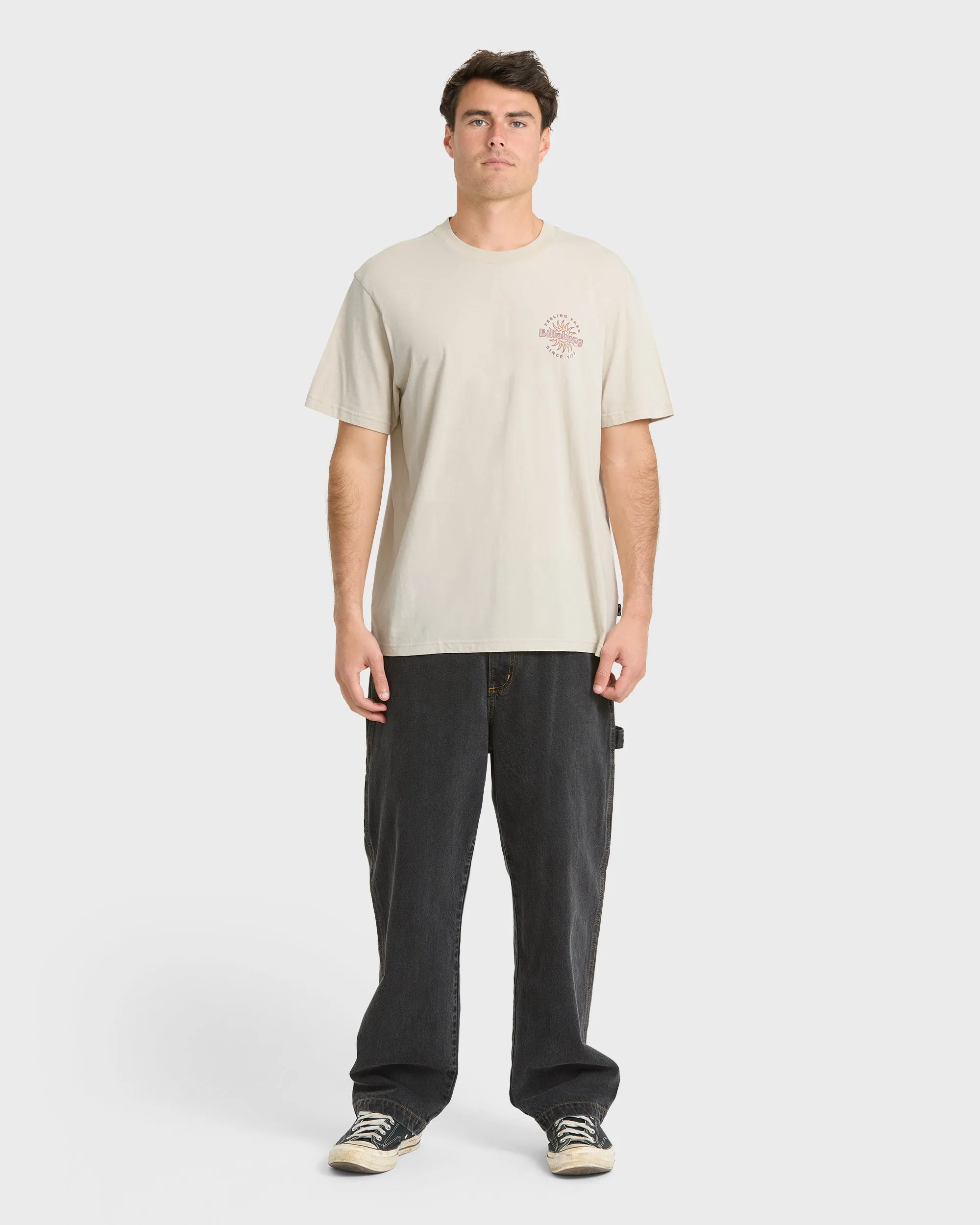 Single Fin Premium Short Sleeve Knit T-Shirt - Oatmeal sold by Billabong product image thumbnail 5