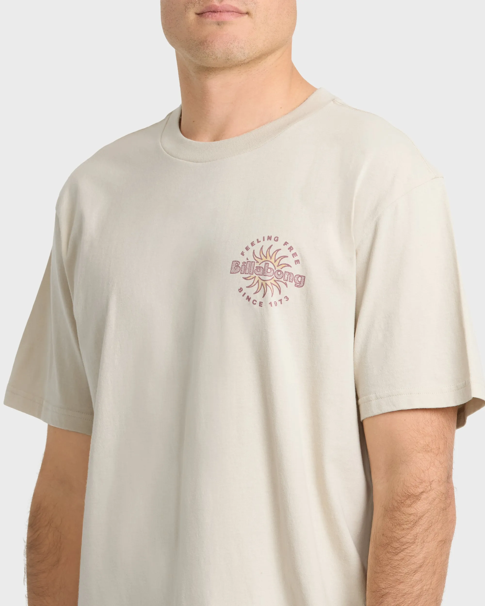 Single Fin Premium Short Sleeve Knit T-Shirt - Oatmeal sold by Billabong product image thumbnail 3