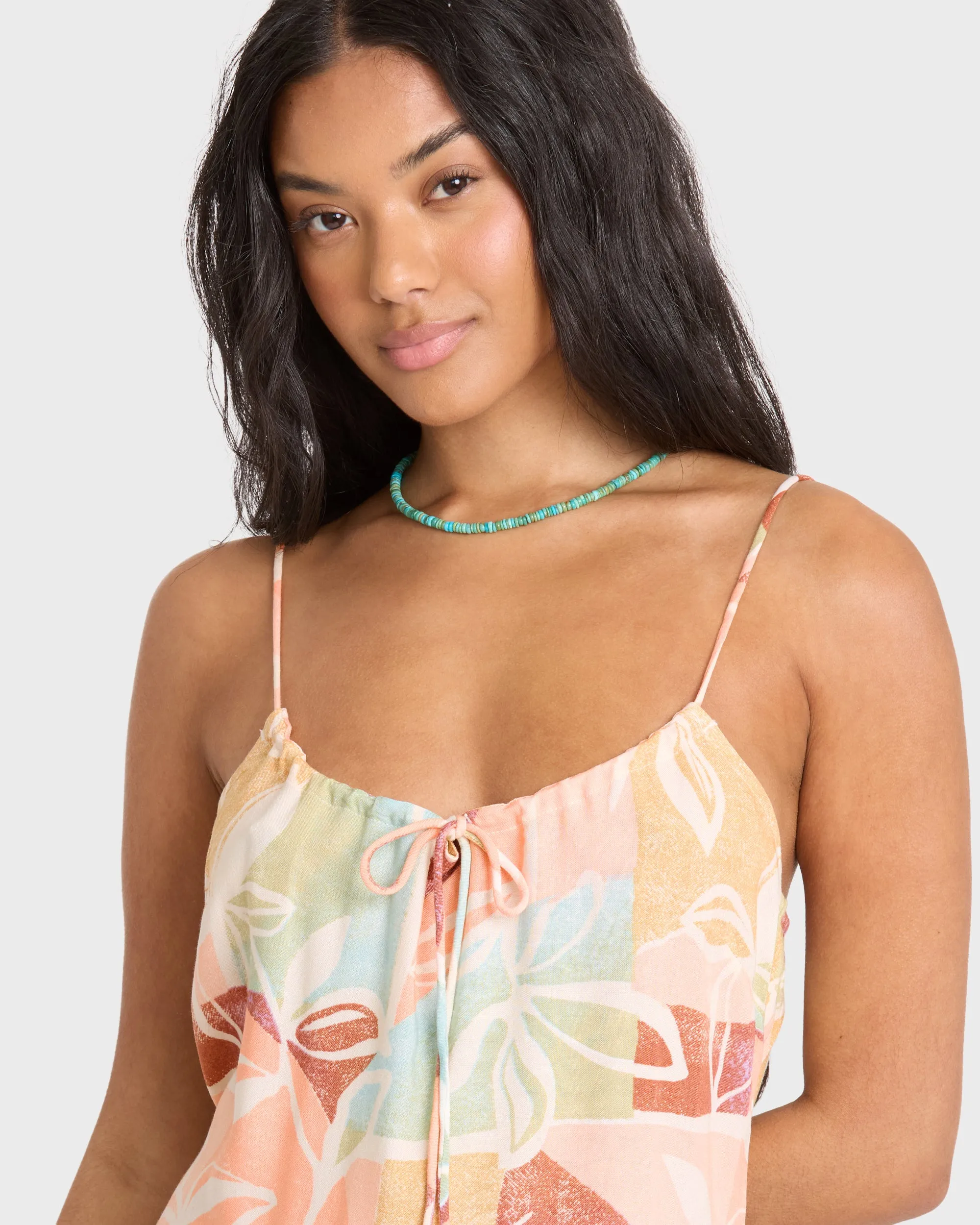 So Simple Crinkle Mini Dress - Orange Multi sold by Billabong product image thumbnail 5