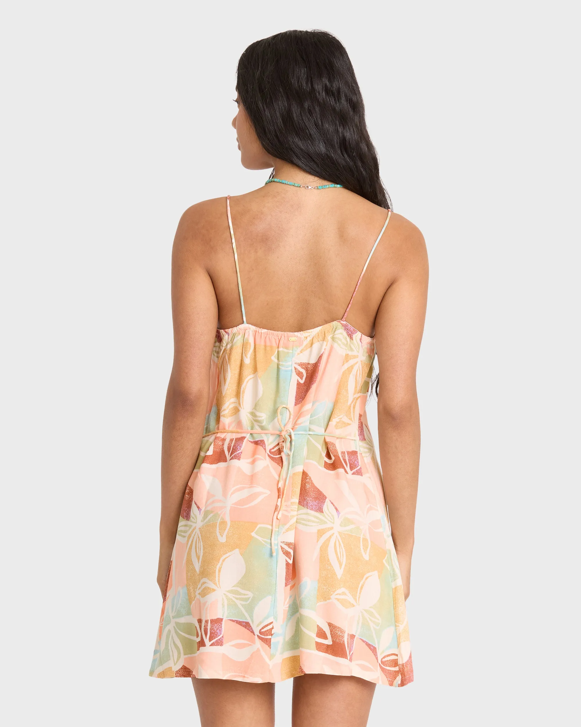 So Simple Crinkle Mini Dress - Orange Multi sold by Billabong product image thumbnail 2