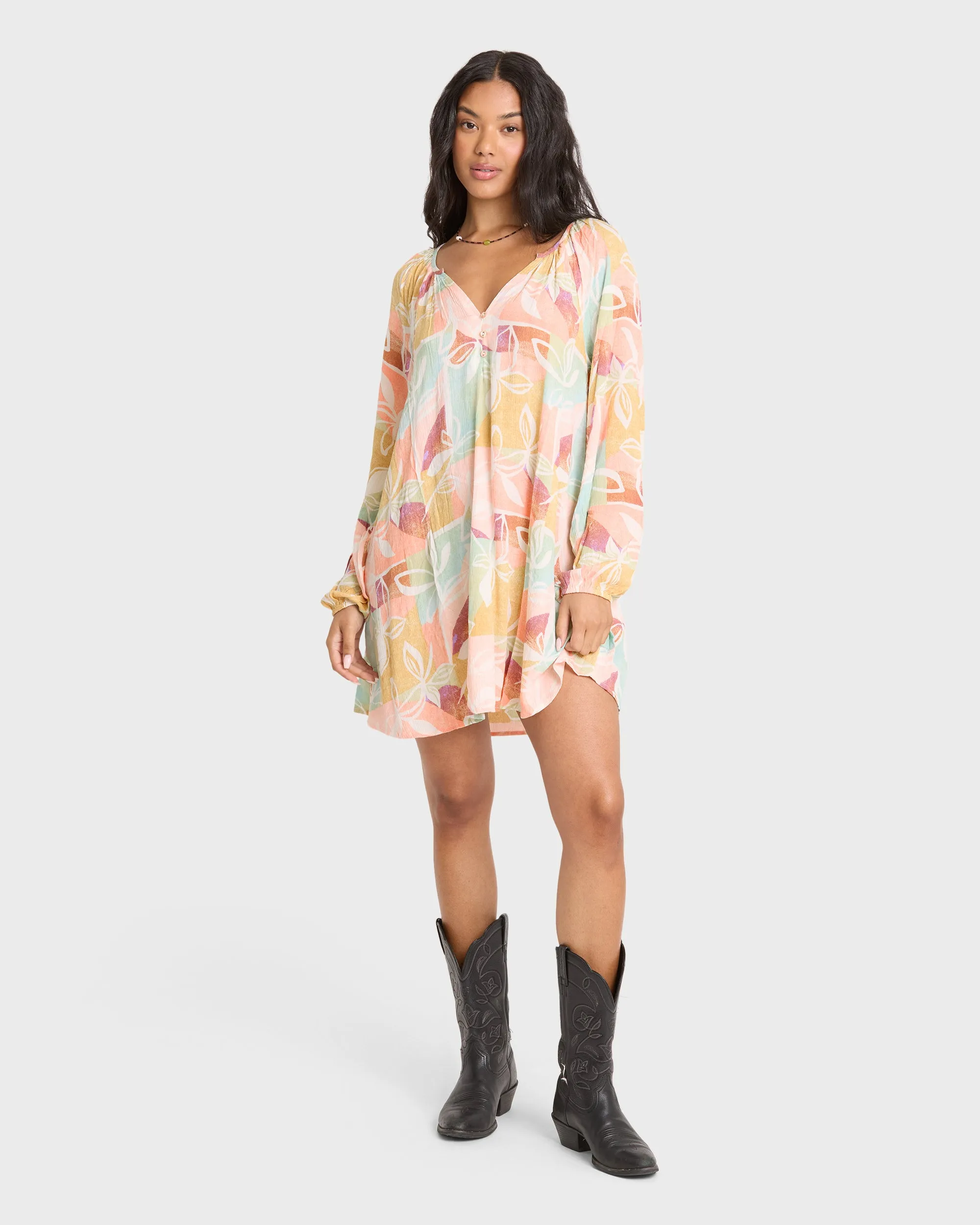 Sweet Dreamer Mini Dress - Orange Multi sold by Billabong product image thumbnail 3