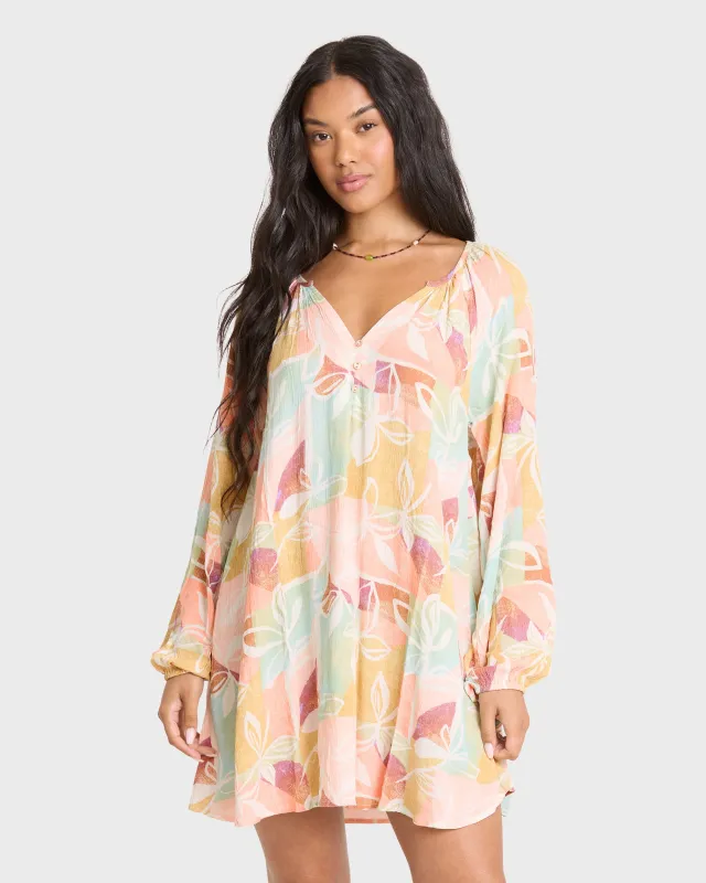 Sweet Dreamer Mini Dress - Orange Multi made by Billabong