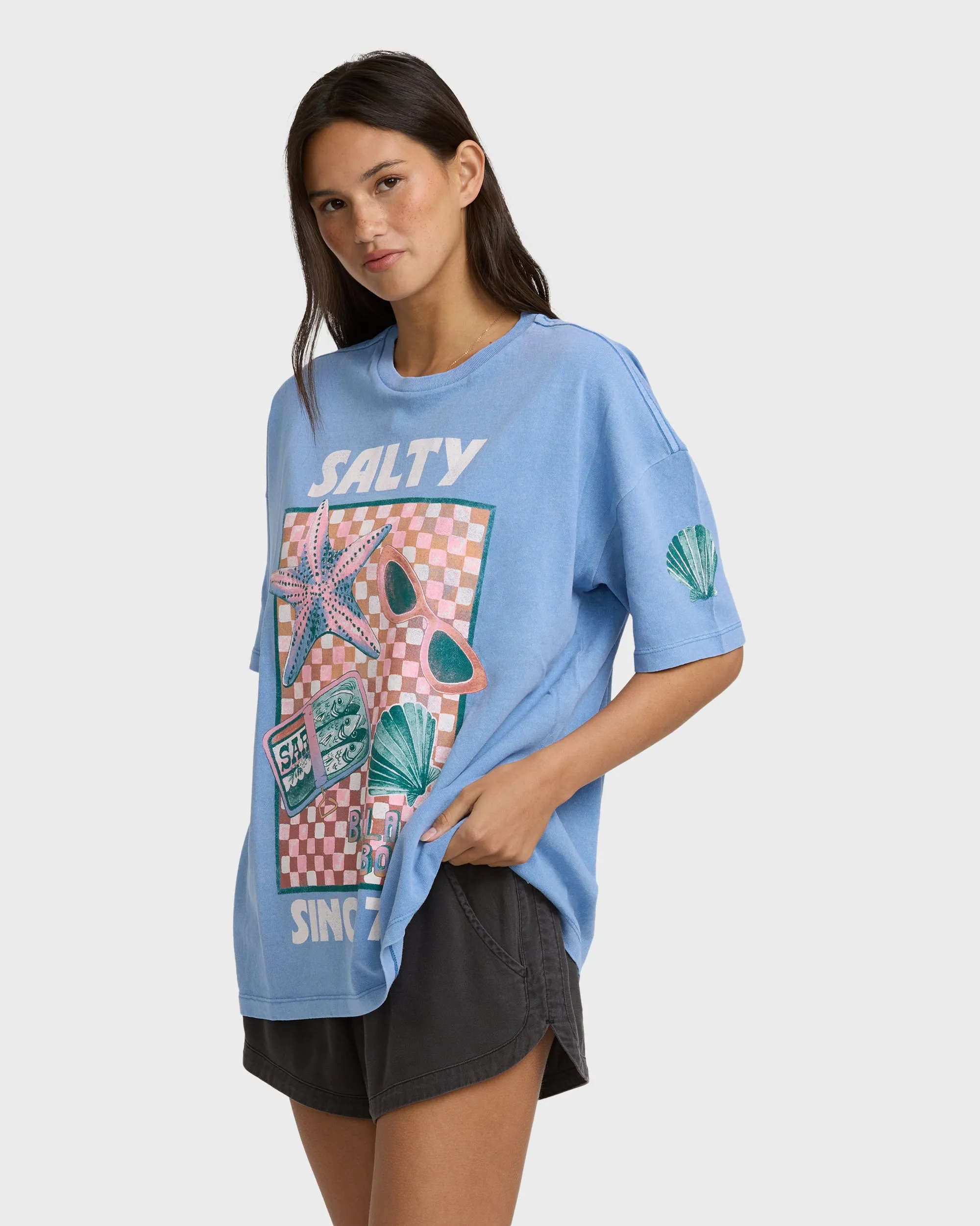 Salty Life Short Sleeve Cotton Graphic T-Shirt - Blue Horizon sold by Billabong product image thumbnail 3