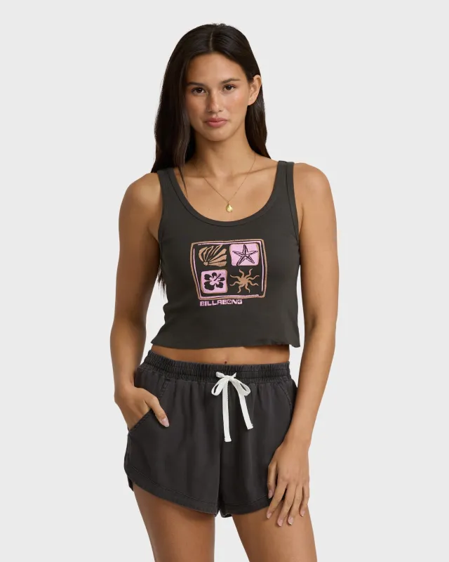 Day Tripping Goddess Tank Top - Off Black made by Billabong