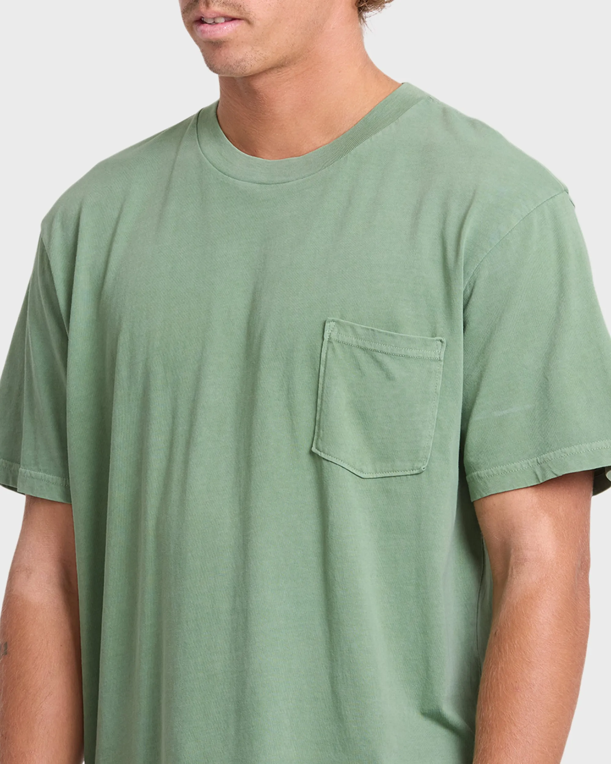 Essential Wave Washed Premium Short Sleeve Pocket Tee - Hedge Green sold by Billabong product image thumbnail 5