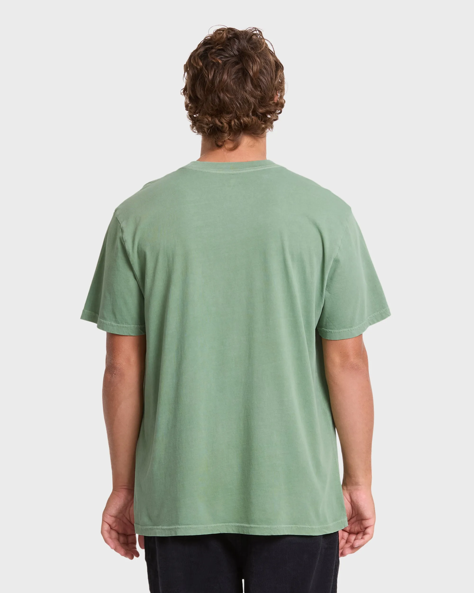 Essential Wave Washed Premium Short Sleeve Pocket Tee - Hedge Green sold by Billabong product image thumbnail 2