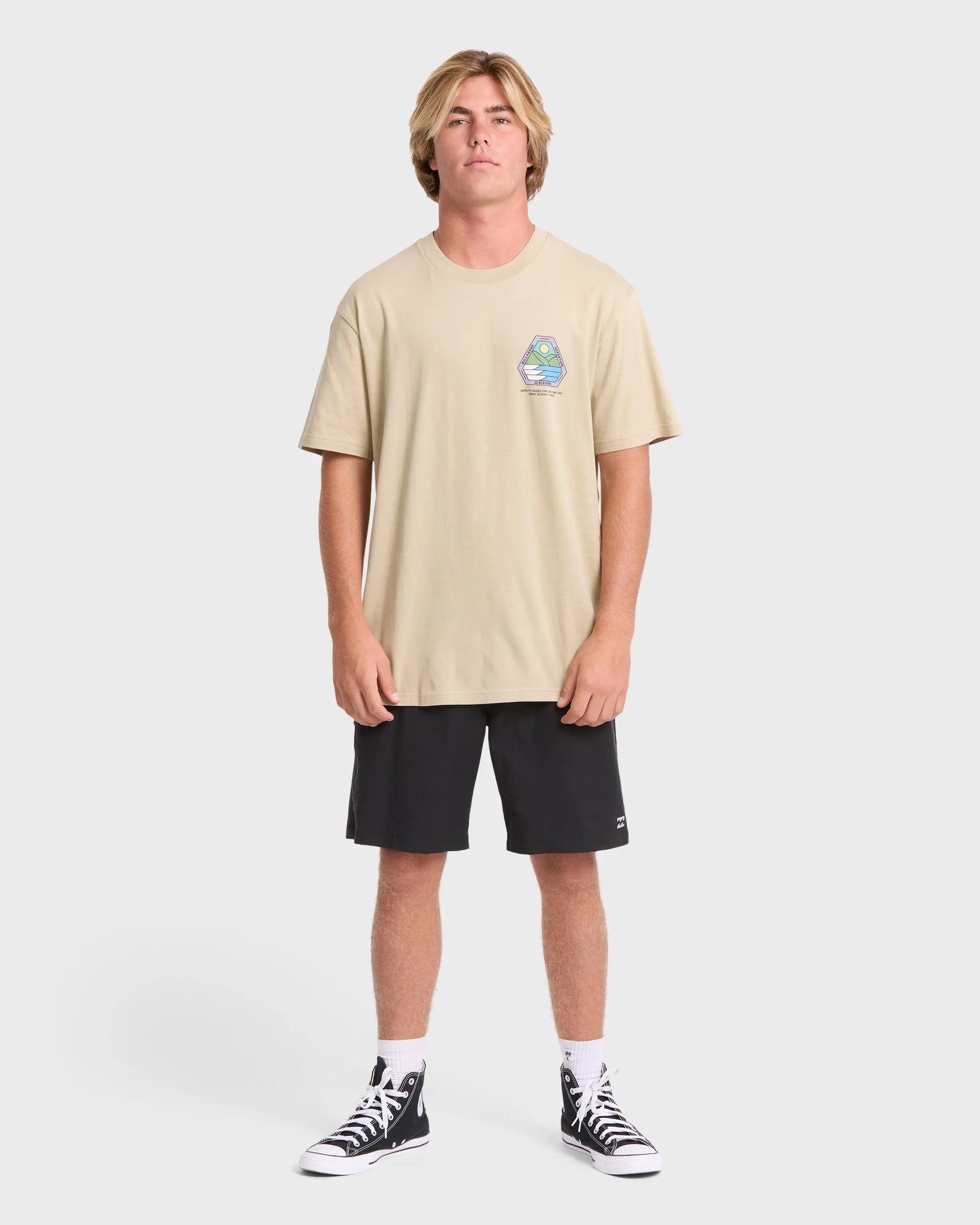 A/Div Rockies Premium Short Sleeve Knit T-Shirt - Sand Khaki sold by Billabong product image thumbnail 3