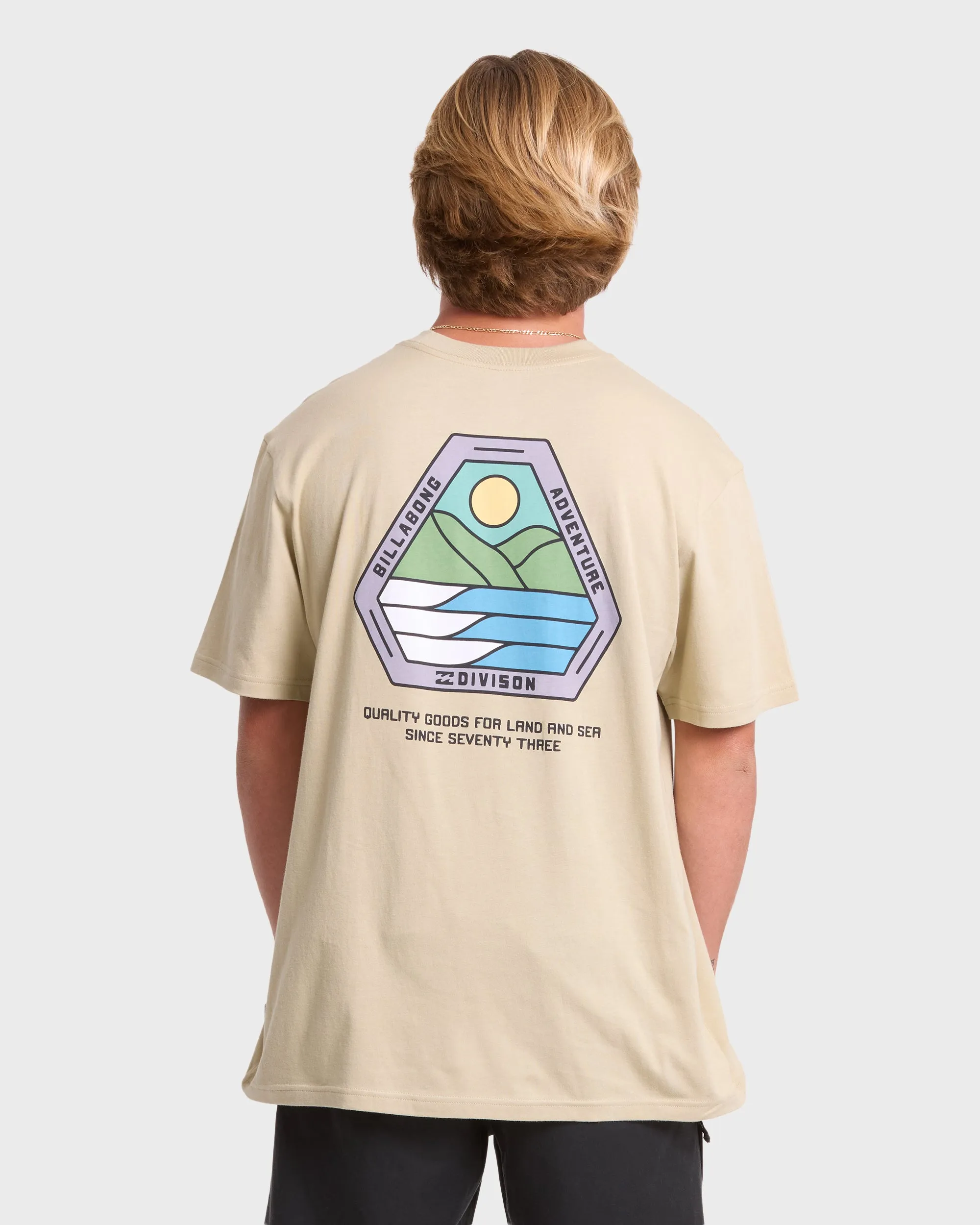 A/Div Rockies Premium Short Sleeve Knit T-Shirt - Sand Khaki sold by Billabong
