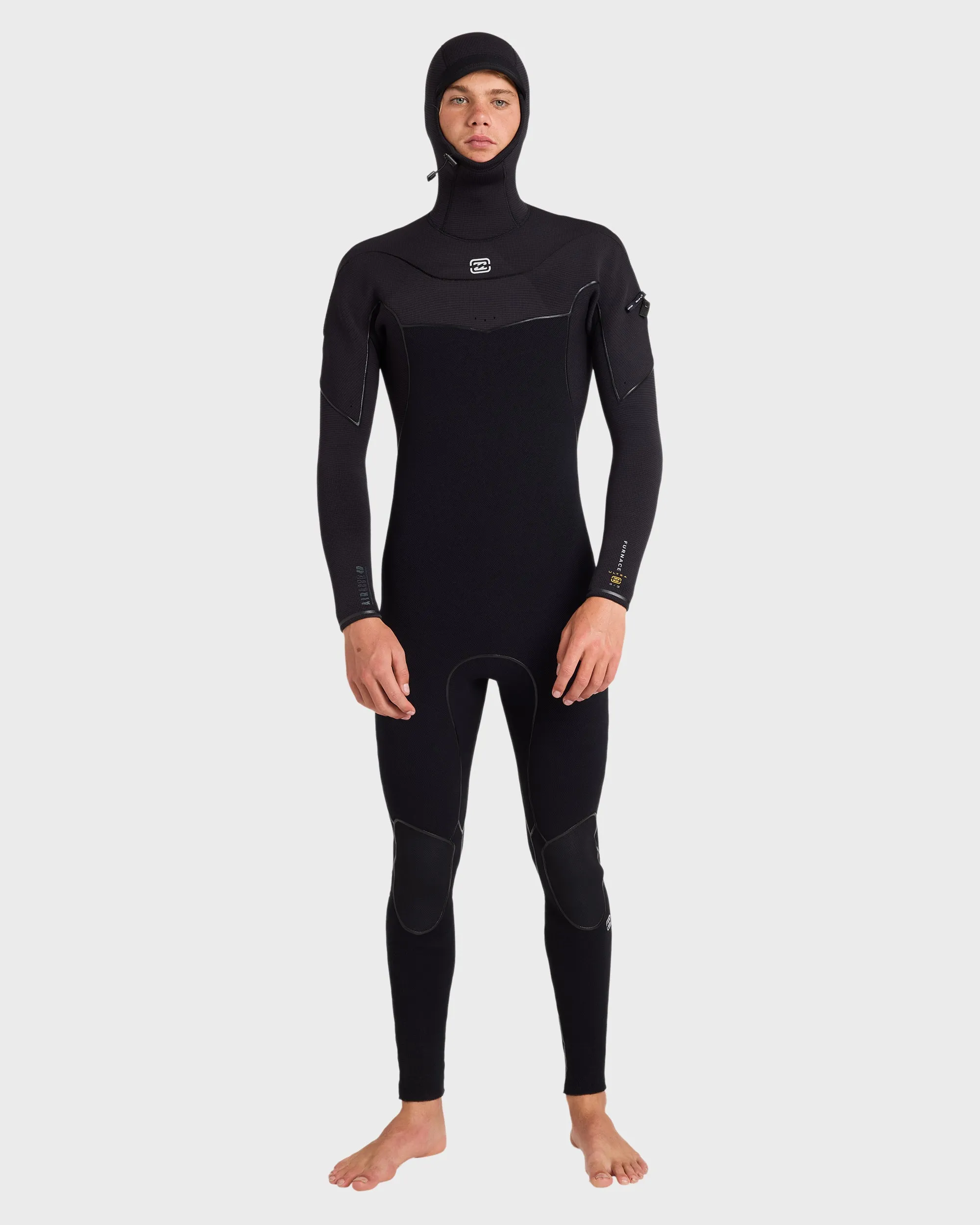 4/3mm Furnace Ultra Gullwing Hooded Full Wetsuit - Black sold by Billabong