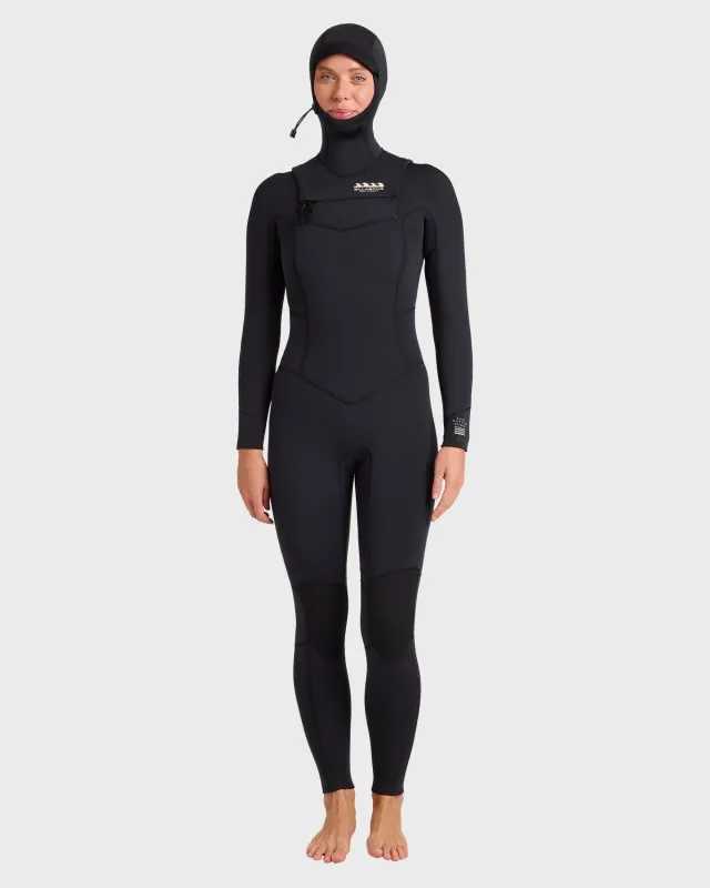 5/4mm Salty Dayz Chest Zip Hooded Full Wetsuit - Black made by Billabong