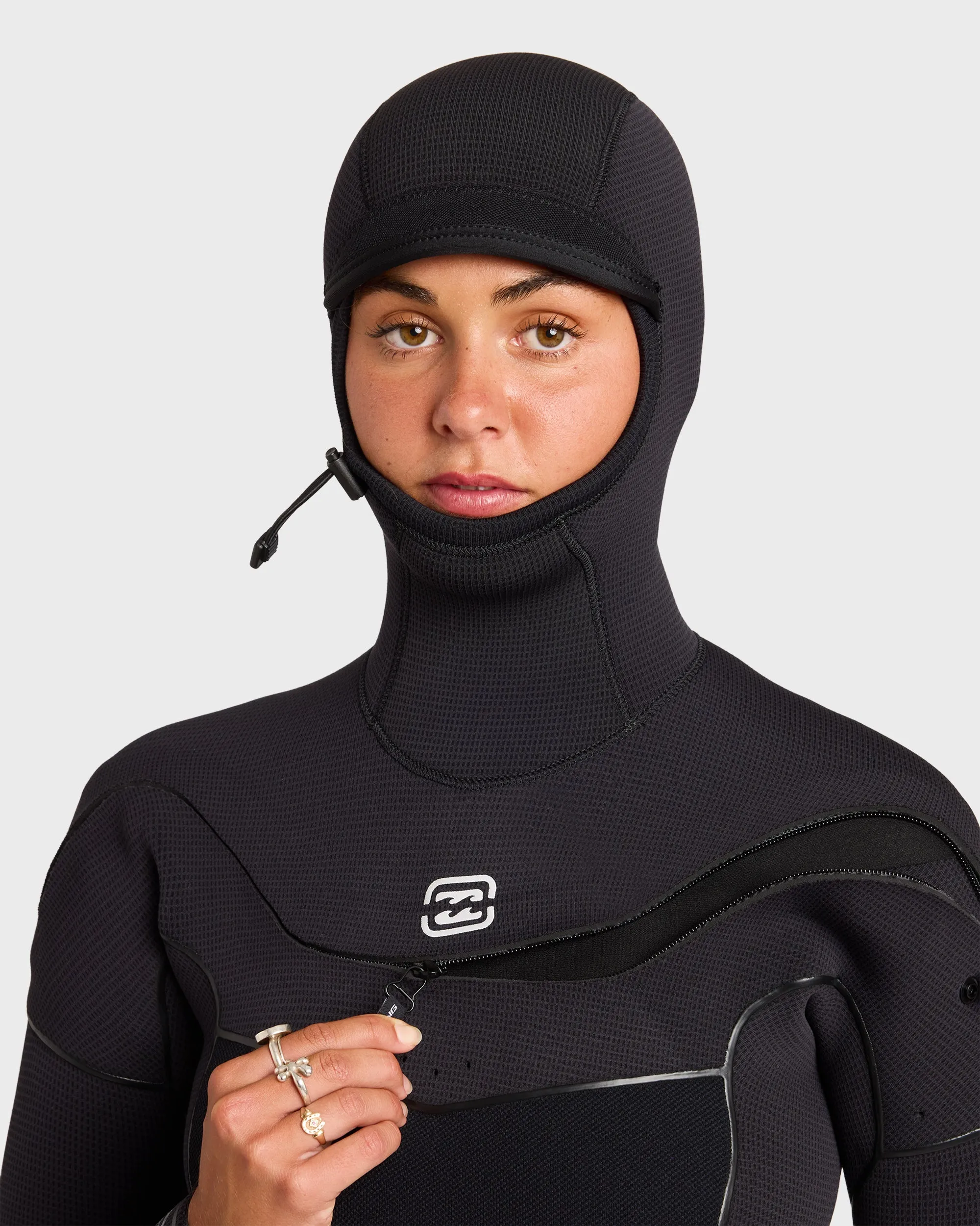 4/3mm Furnace Ultra GBS Hooded Chest Zip Full Wetsuit - Black sold by Billabong product image thumbnail 3