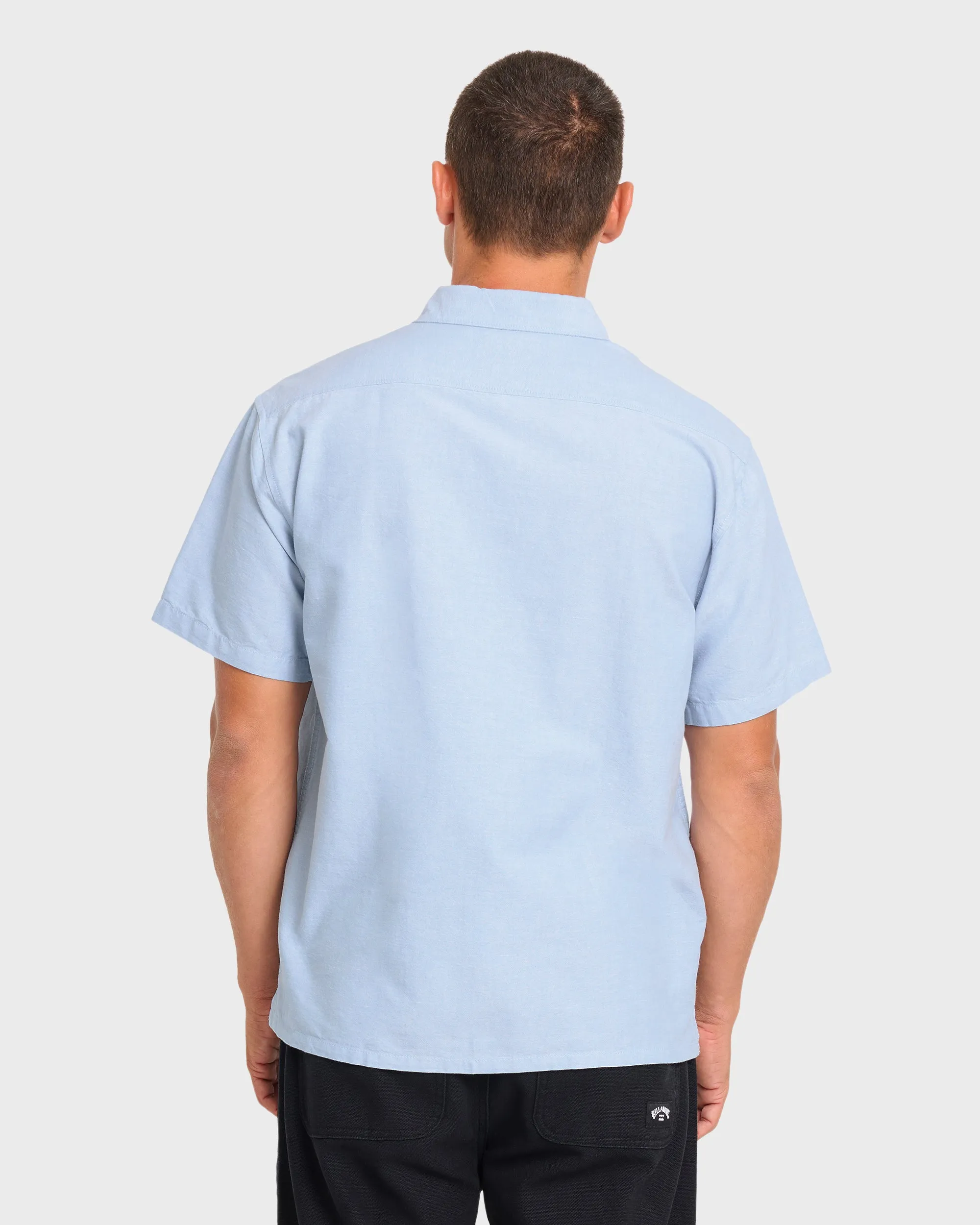 Bad Dog Short Sleeve Oxford Shirt - Blue Fog sold by Billabong product image thumbnail 2