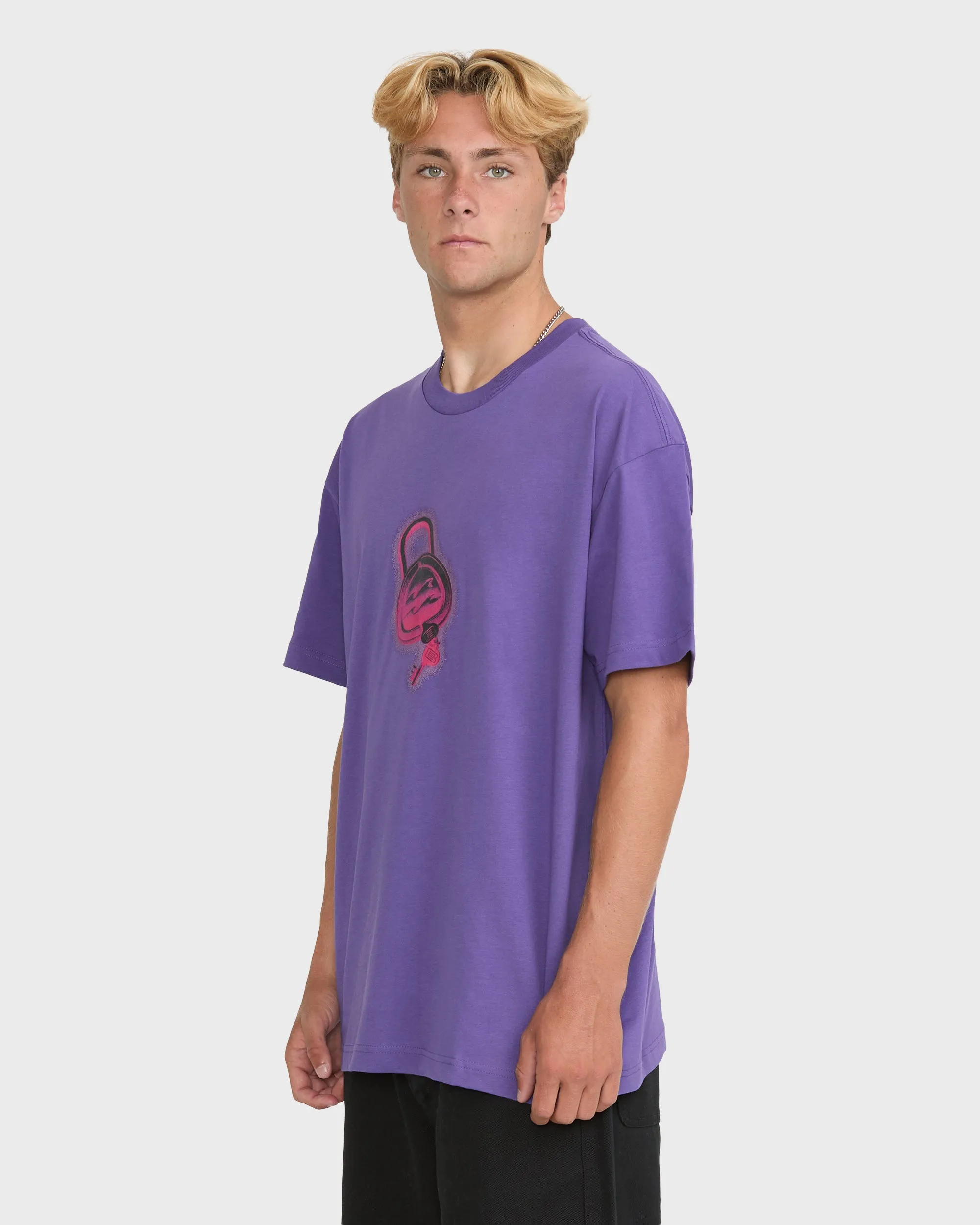 Spec Lock Short Sleeve Knit T-Shirt - Purple sold by Billabong product image thumbnail 4