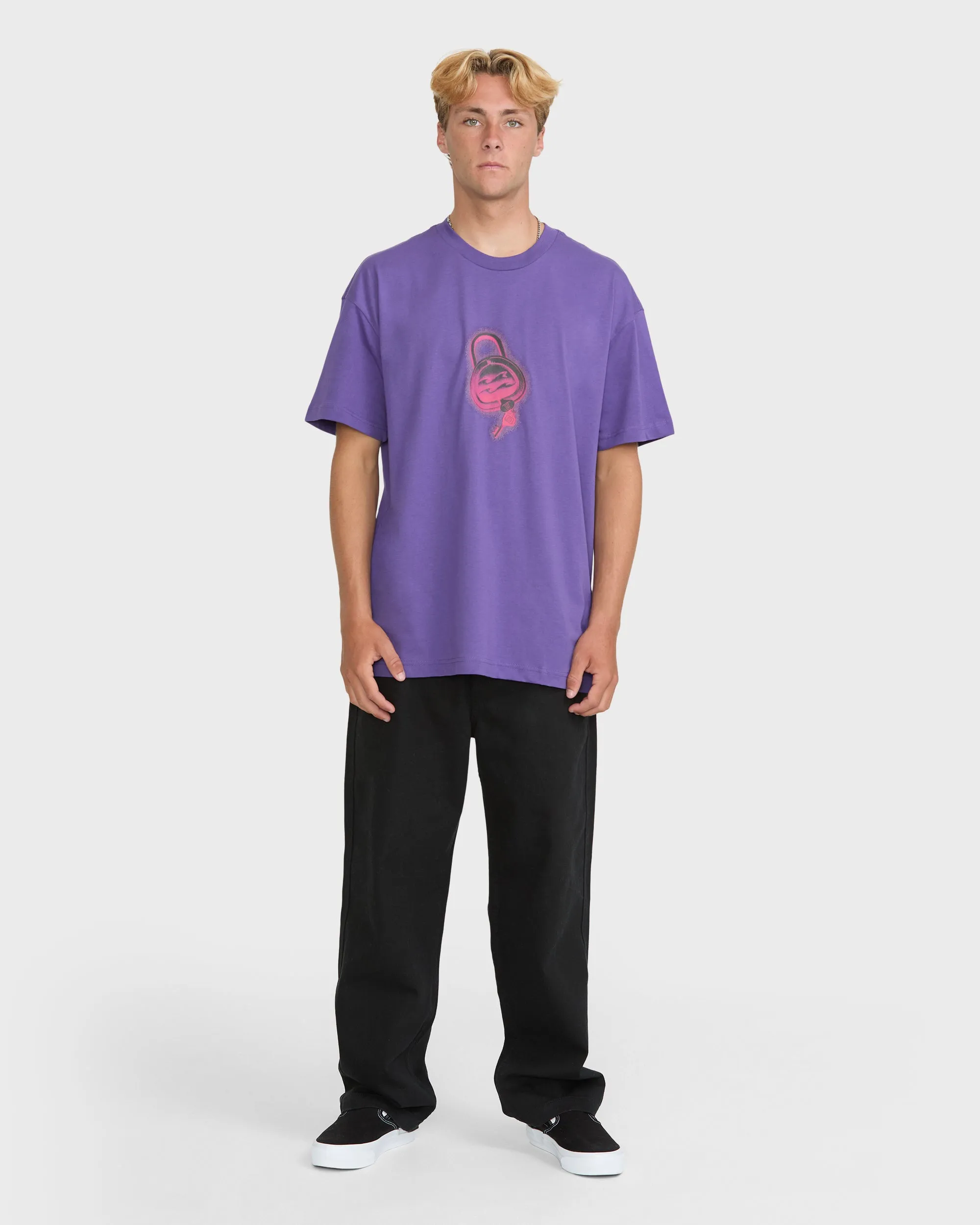 Spec Lock Short Sleeve Knit T-Shirt - Purple sold by Billabong product image thumbnail 3