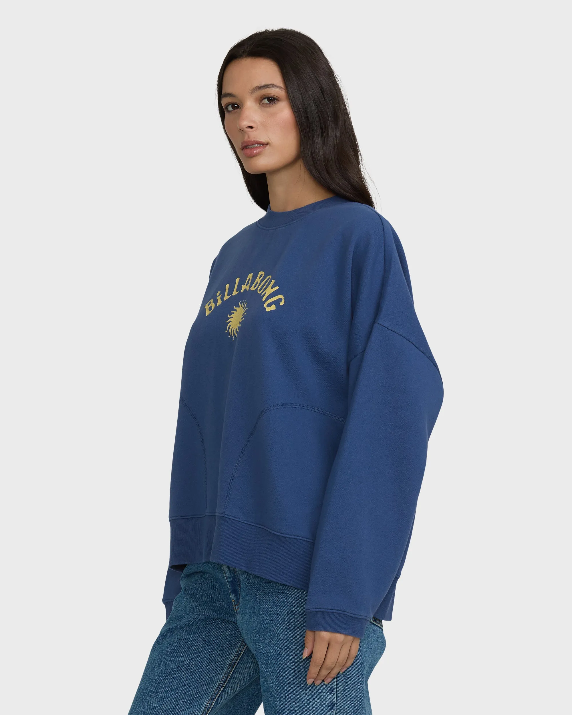 Surf Camp Heritage Palm Crewneck Sweatshirt - True Navy sold by Billabong product image thumbnail 4