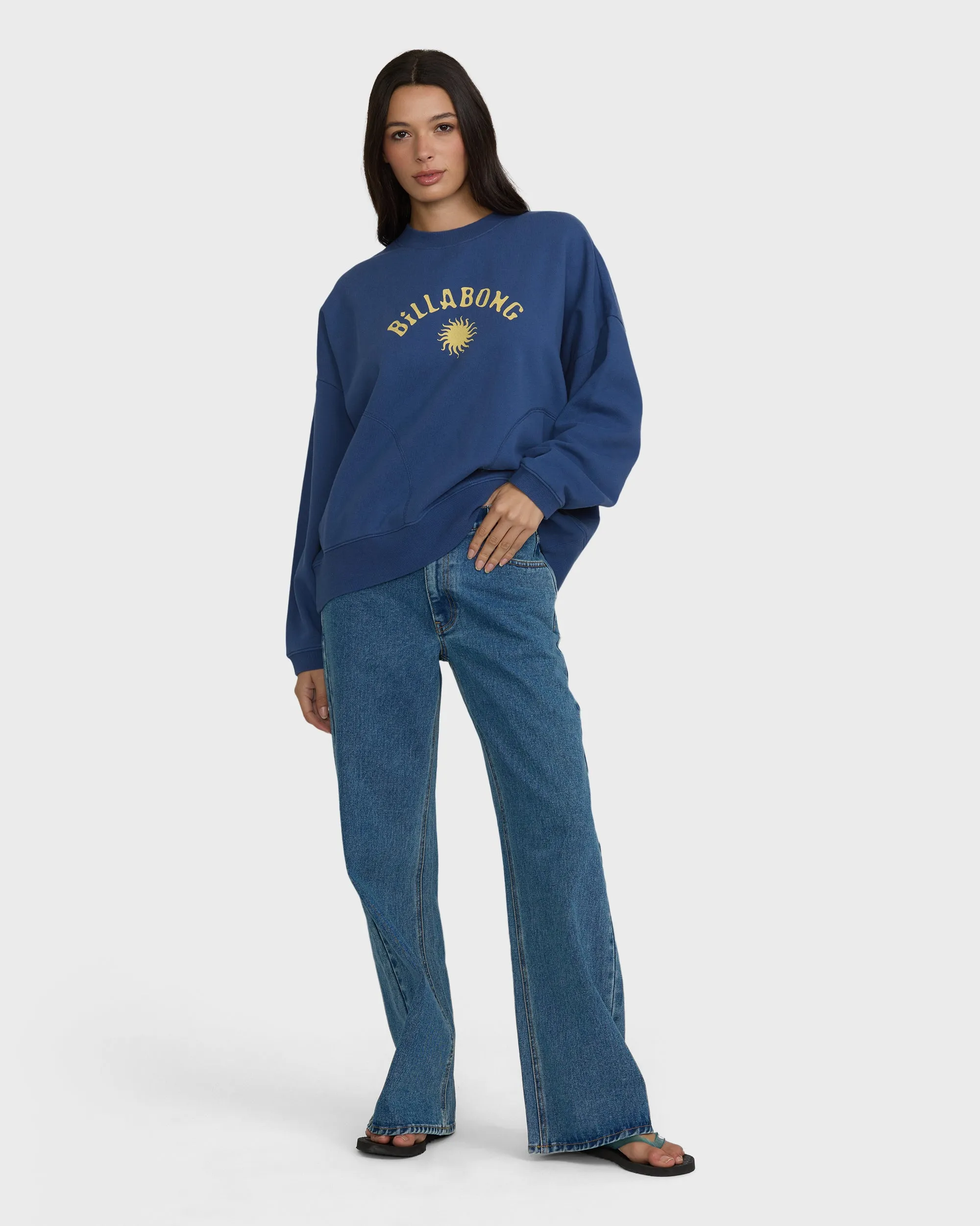 Surf Camp Heritage Palm Crewneck Sweatshirt - True Navy sold by Billabong product image thumbnail 3