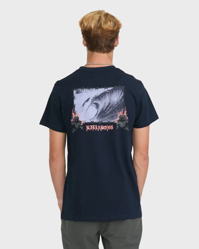 Oahu Hawaii Basic Short Sleeve Knit T-Shirt - Navy made by Billabong