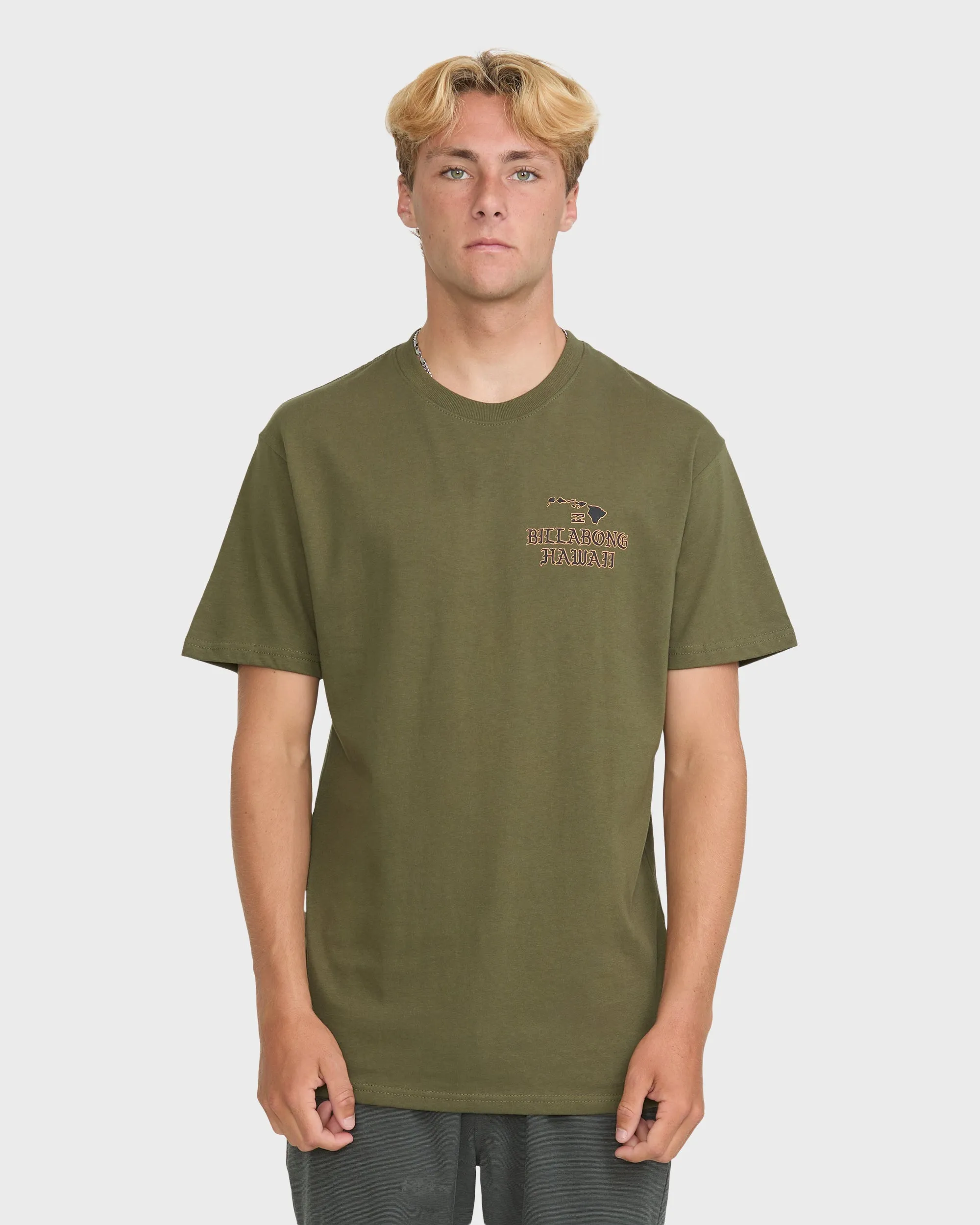 Island Chain Hawaii Short Sleeve Cotton T-Shirt - Military sold by Billabong product image thumbnail 2