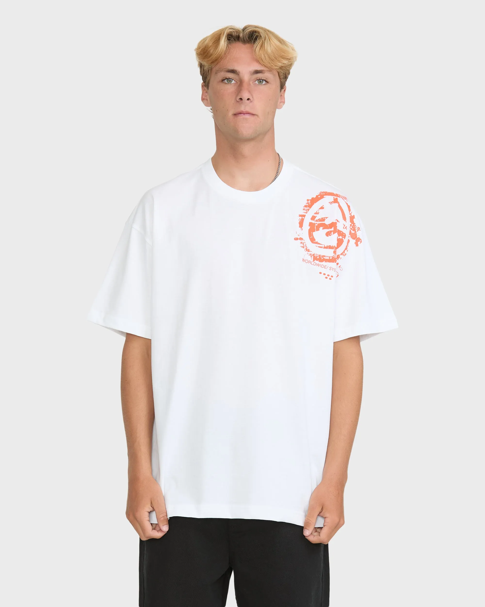 Spec Blast Short Sleeve Cotton T-Shirt - White sold by Billabong product image thumbnail 3