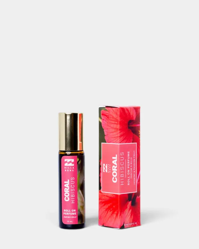Coral Hibiscus Roll-On Perfume made by Billabong