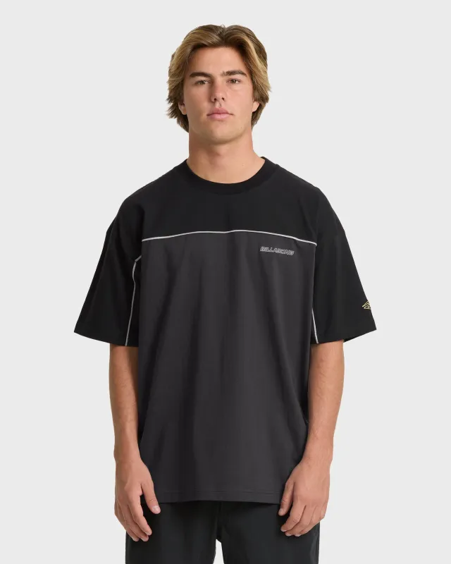 Blueprint Crewneck T-Shirt - Charcoal made by Billabong