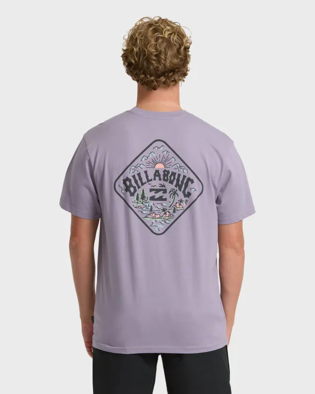 Scenic Arch Adventure Division Premium Short Sleeve Knit T-Shirt - Purple Ash made by Billabong