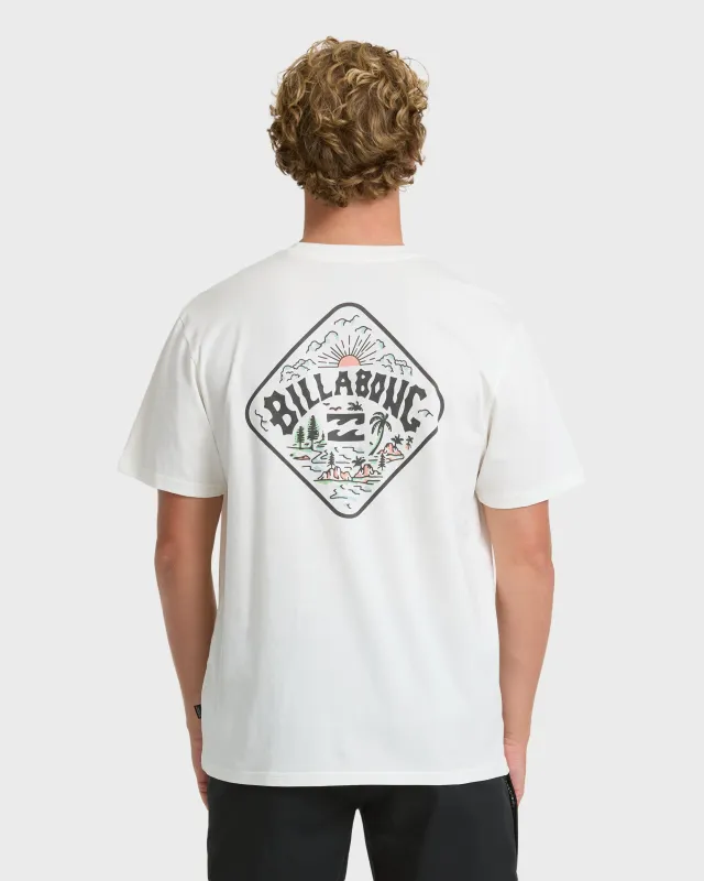Scenic Arch Adventure Division Premium Short Sleeve Knit T-Shirt - Off White made by Billabong