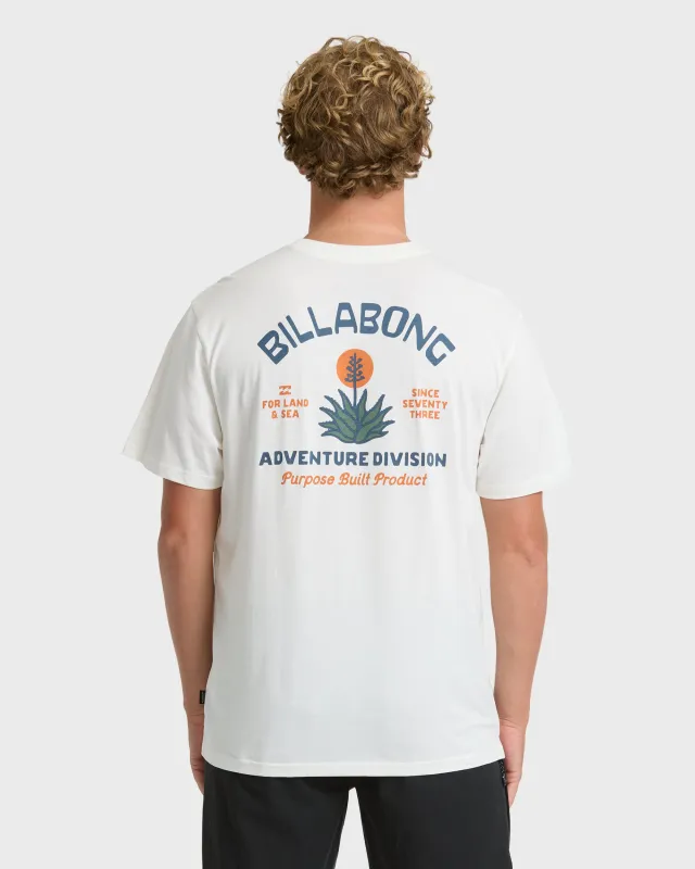 Agave Adventure Division Premium Short Sleeve Knit T-Shirt - Off White made by Billabong