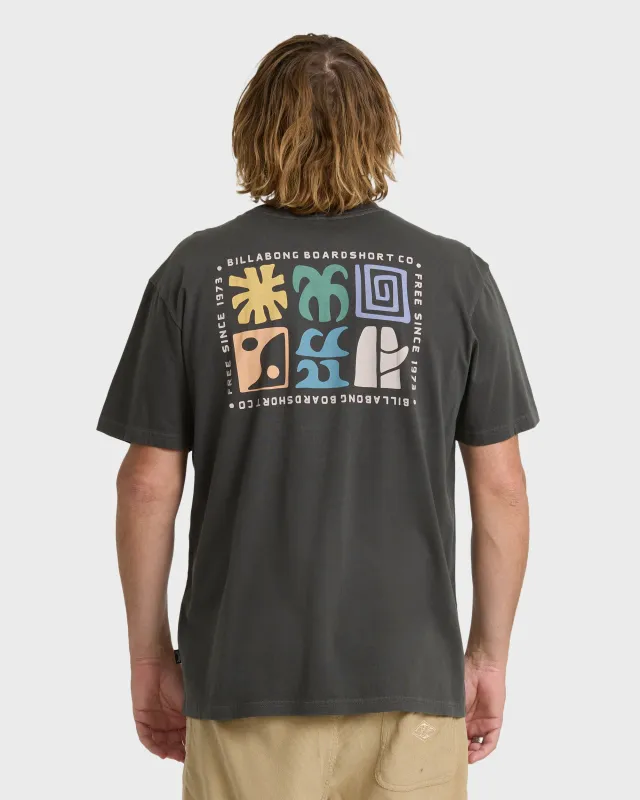 Fundamentals Premium Short Sleeve Knit Graphic T-Shirt - Raven made by Billabong