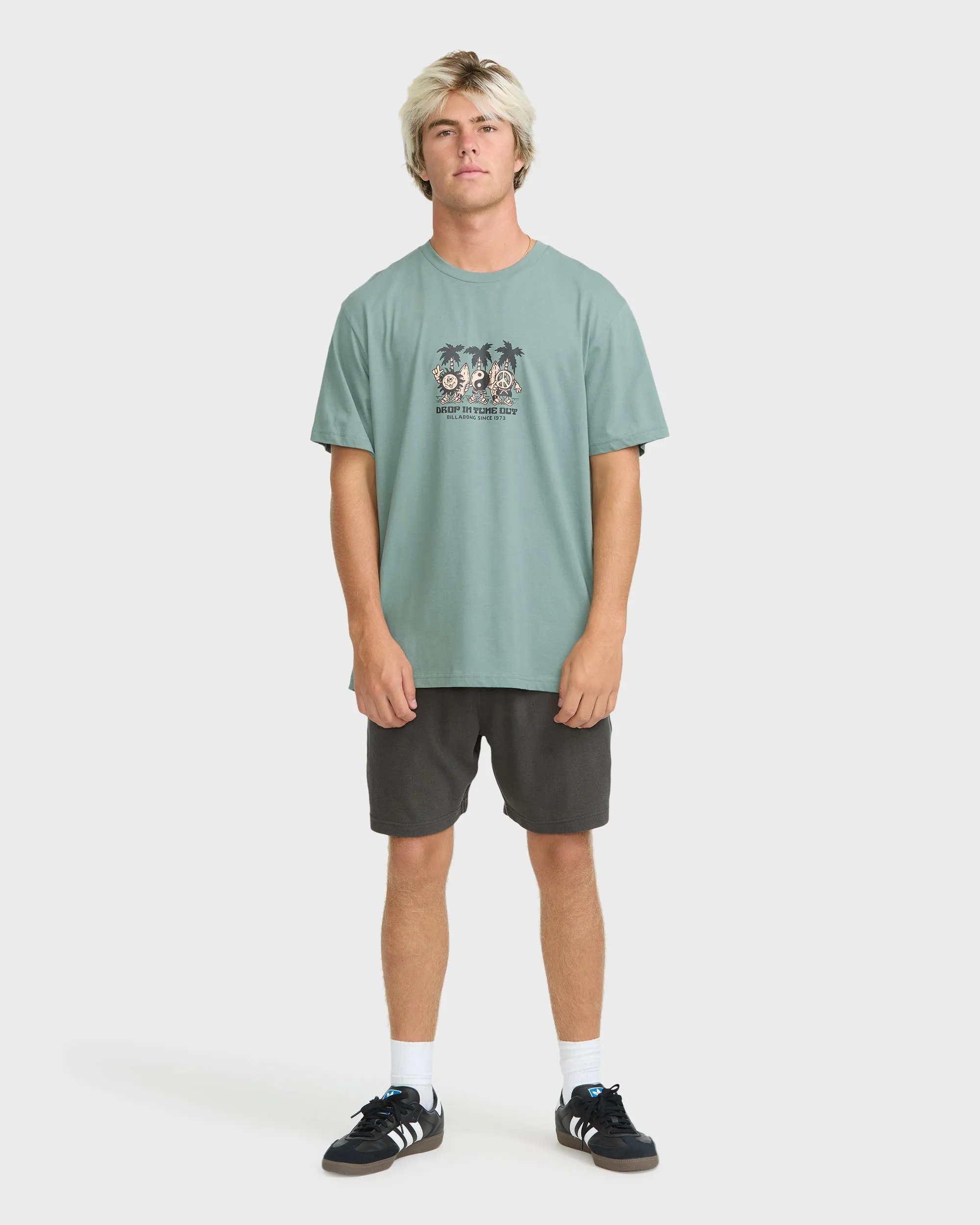 Tune Out Premium Short Sleeve Knit T-Shirt - Silt Green sold by Billabong product image thumbnail 4