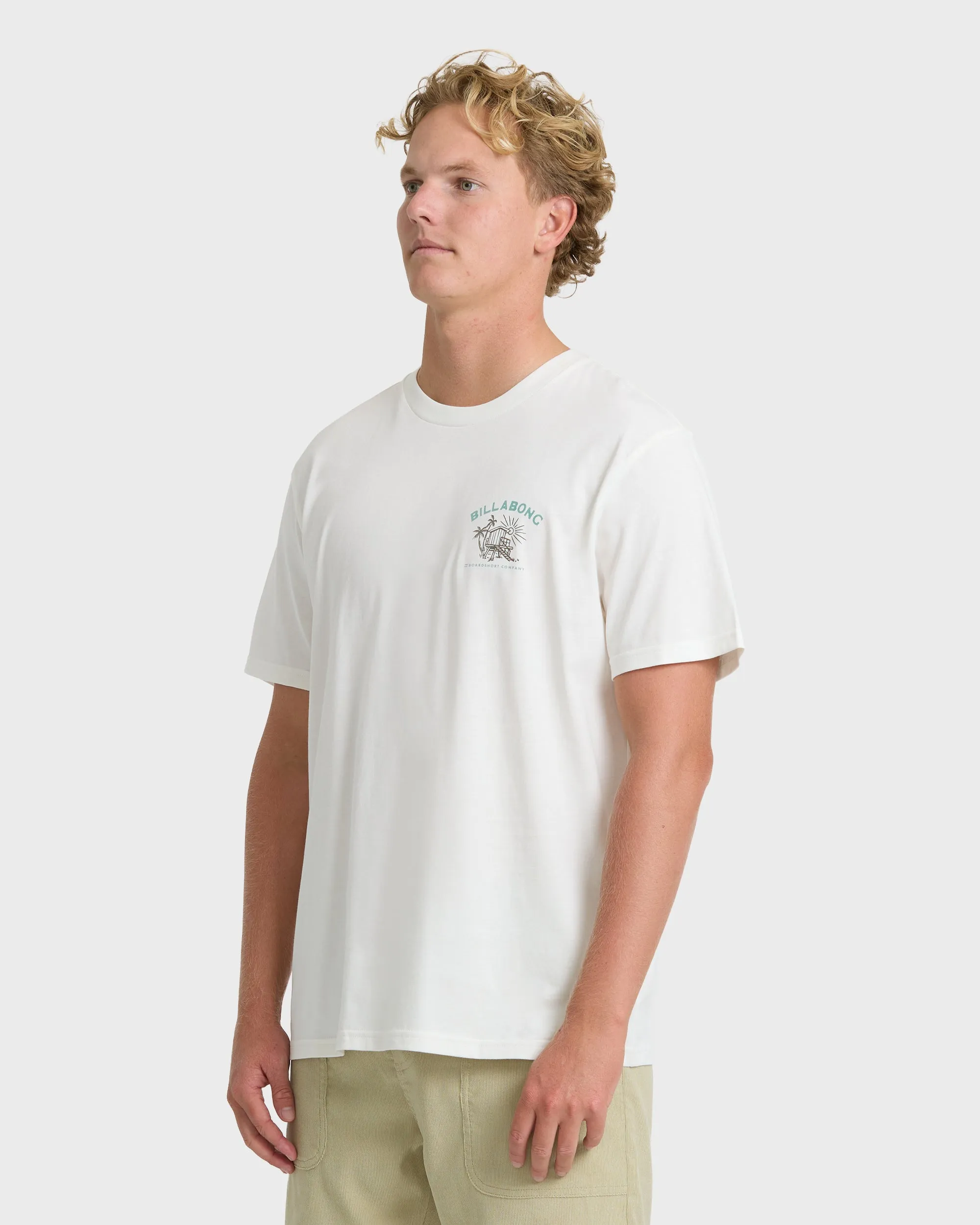Tower Premium Short Sleeve Cotton T-Shirt - Off White sold by Billabong product image thumbnail 3