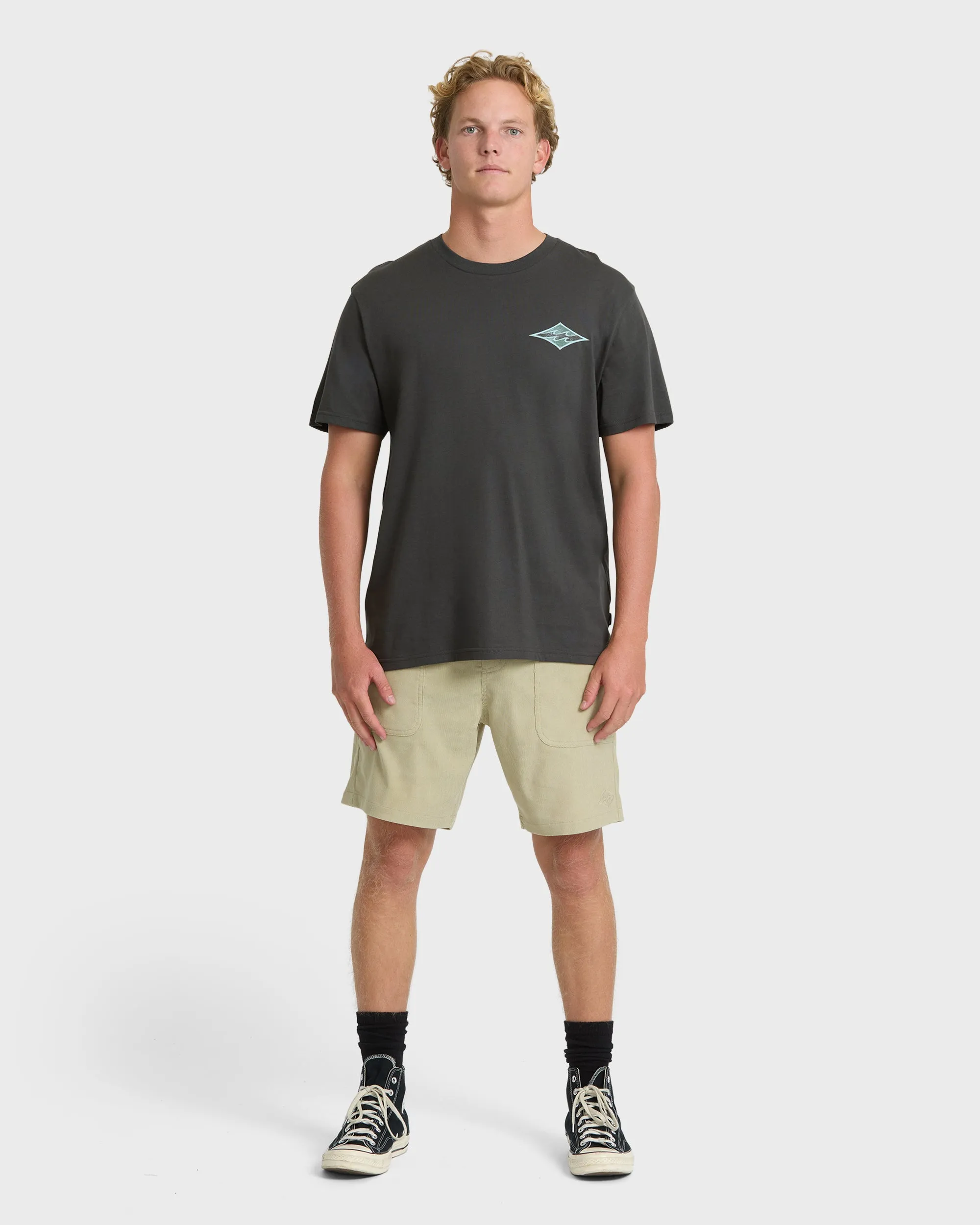 Crayon Wave Premium Short Sleeve Cotton Graphic T-Shirt - Raven sold by Billabong product image thumbnail 4