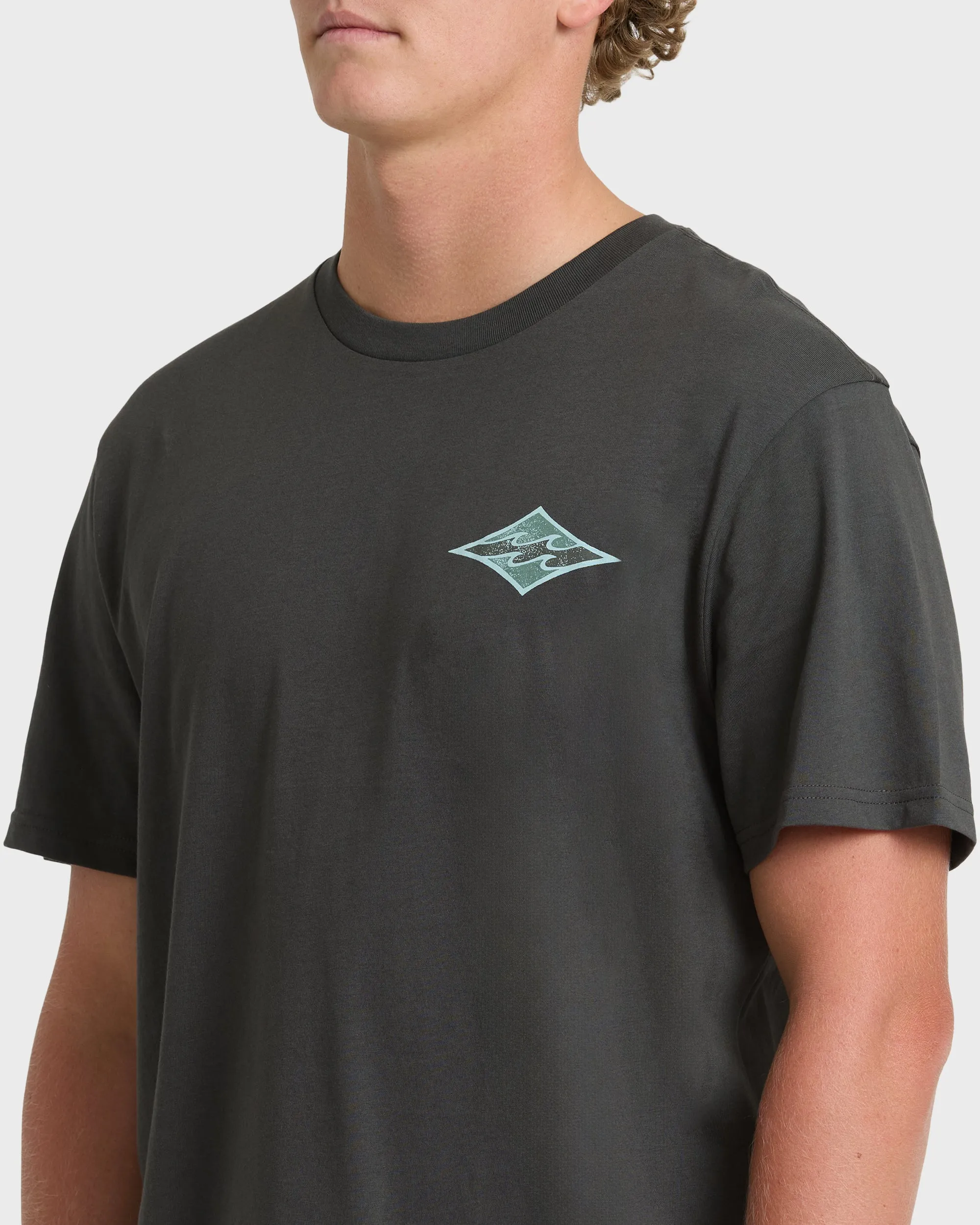Crayon Wave Premium Short Sleeve Cotton Graphic T-Shirt - Raven sold by Billabong product image thumbnail 5