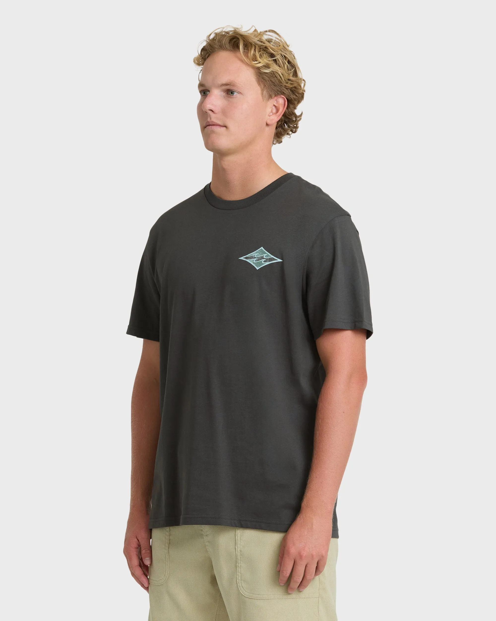 Crayon Wave Premium Short Sleeve Cotton Graphic T-Shirt - Raven sold by Billabong product image thumbnail 3