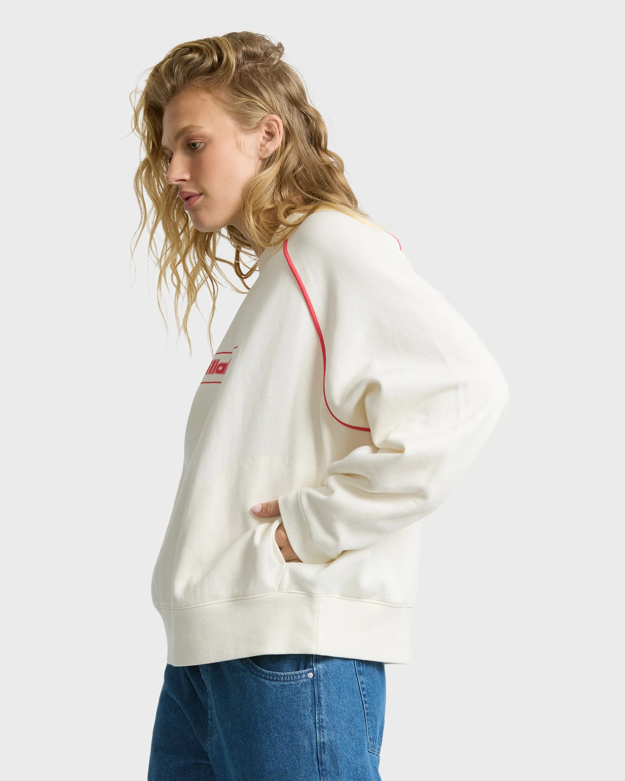 Gold Coast Palm Crewneck Sweatshirt - Salt Crystal sold by Billabong product image thumbnail 3