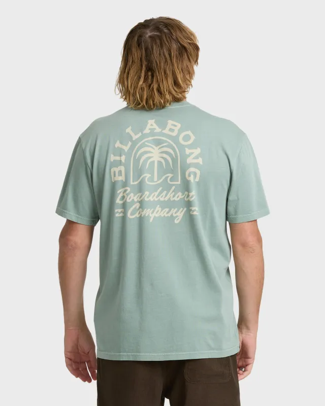 Portal Premium Short Sleeve Knit T-Shirt - Silt Green made by Billabong